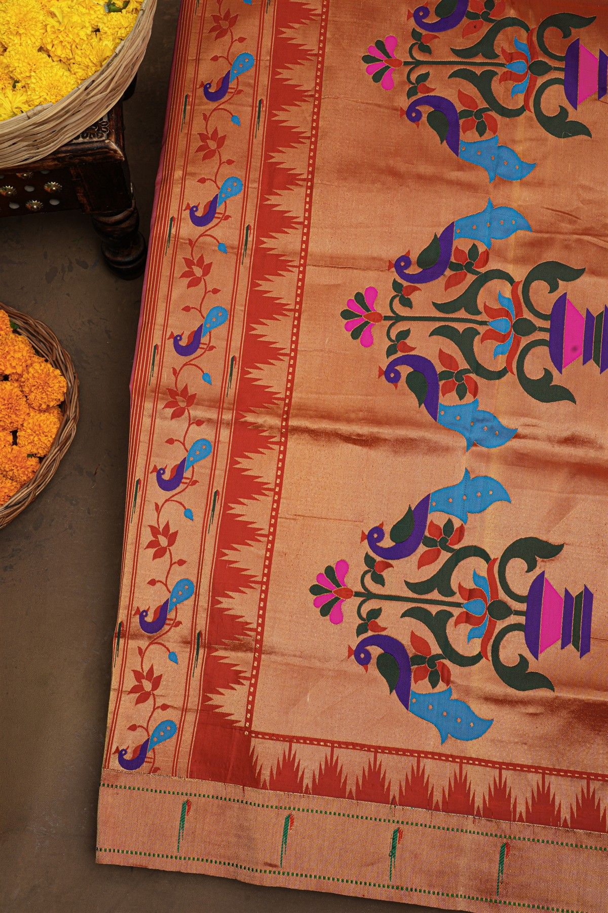 Paithani Silk Pink Saree