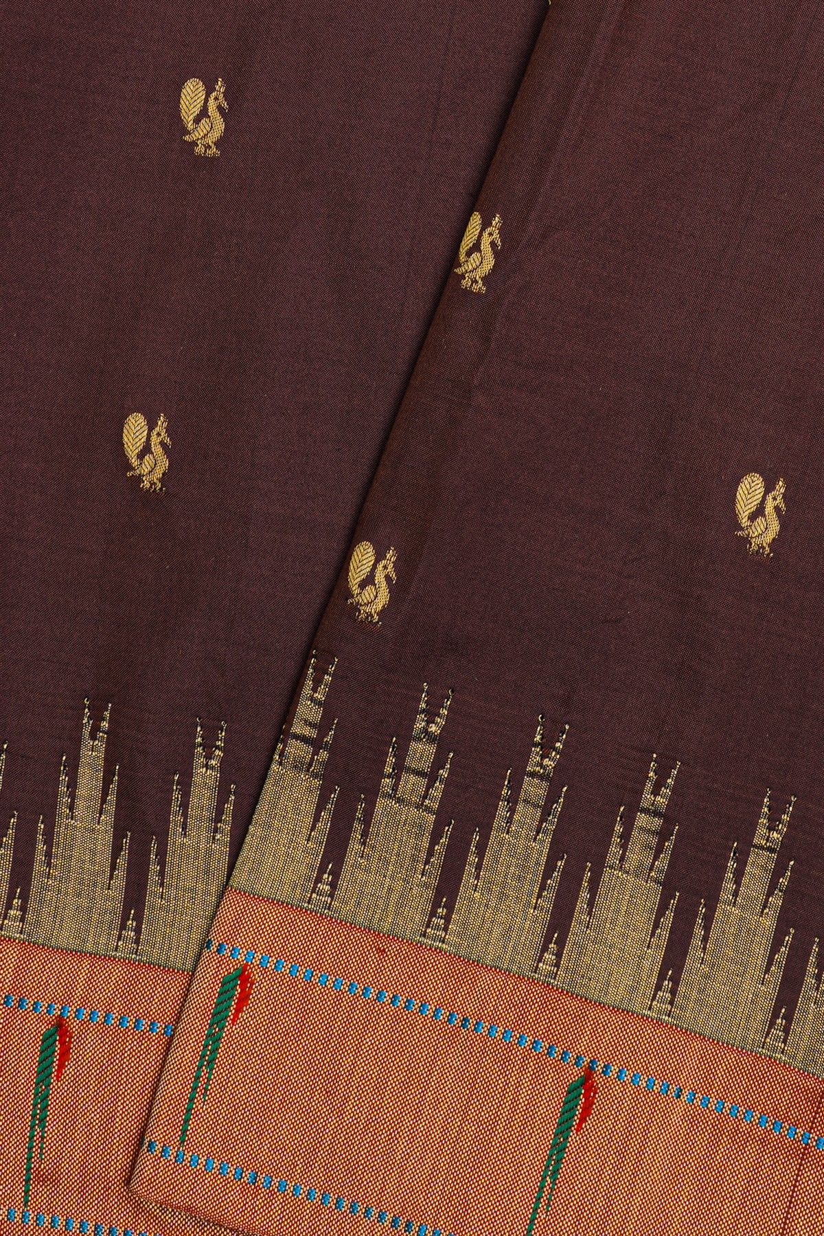 Paithani Silk Brown Saree
