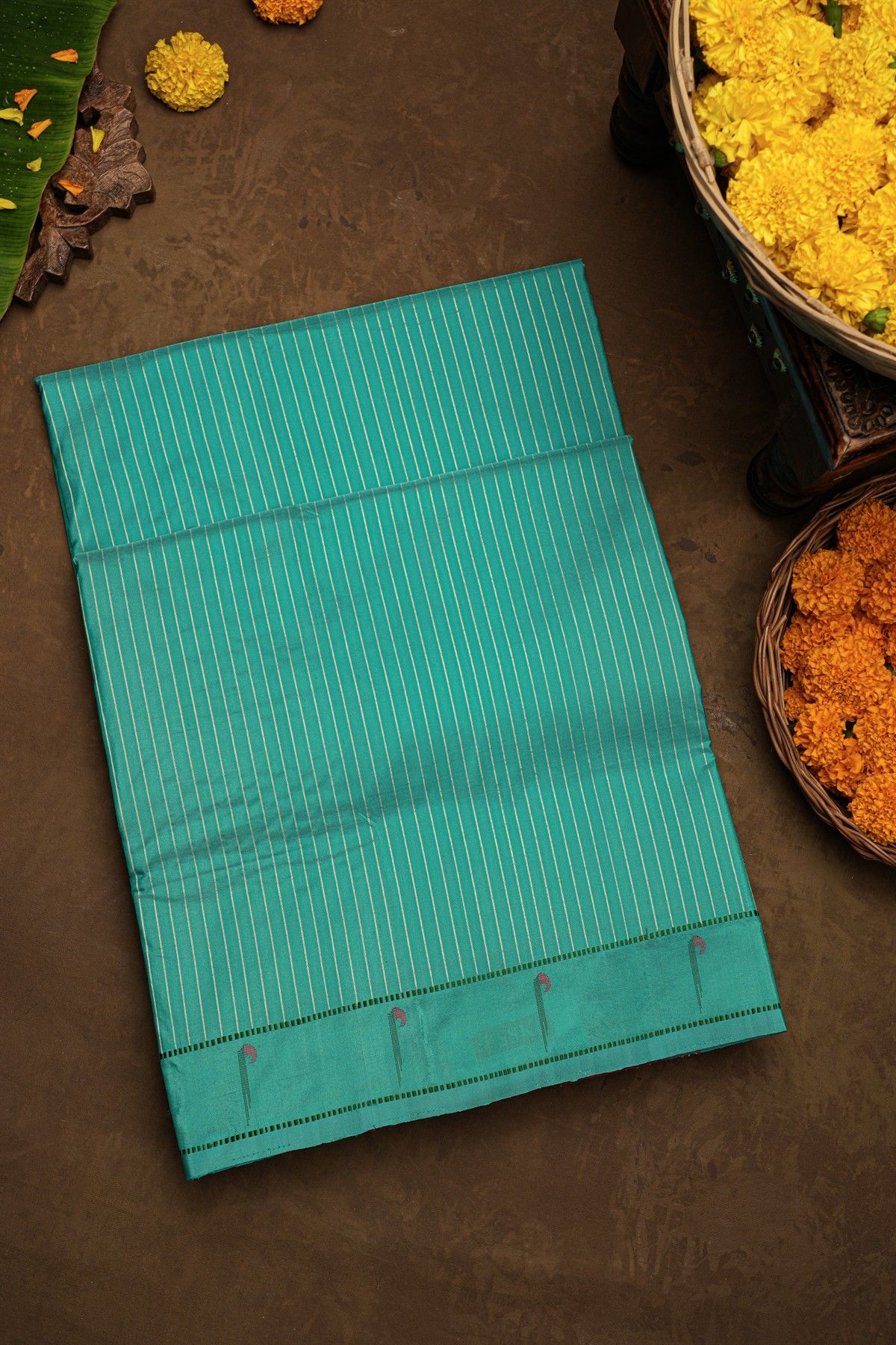 Paithani Silk Sea Blue Saree
