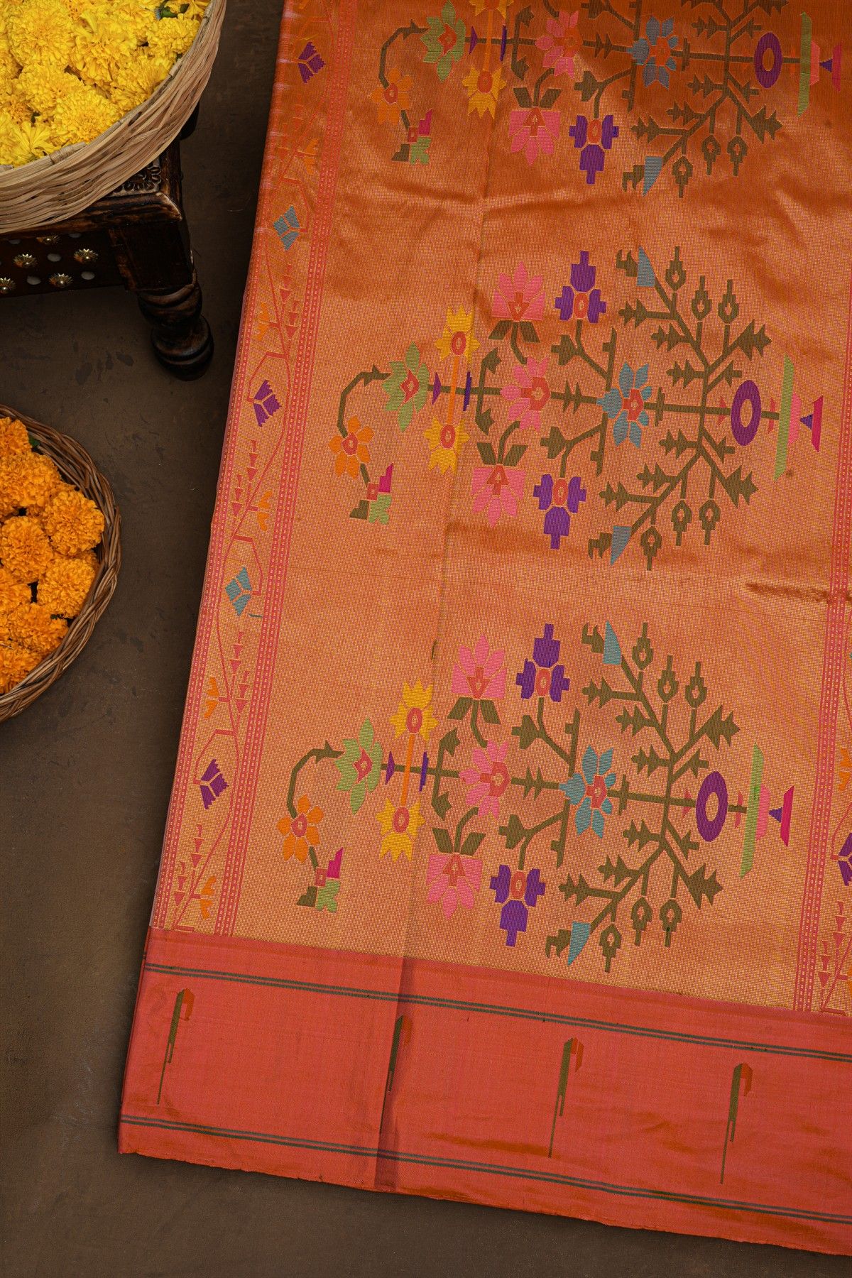 Paithani Silk Pink Saree
