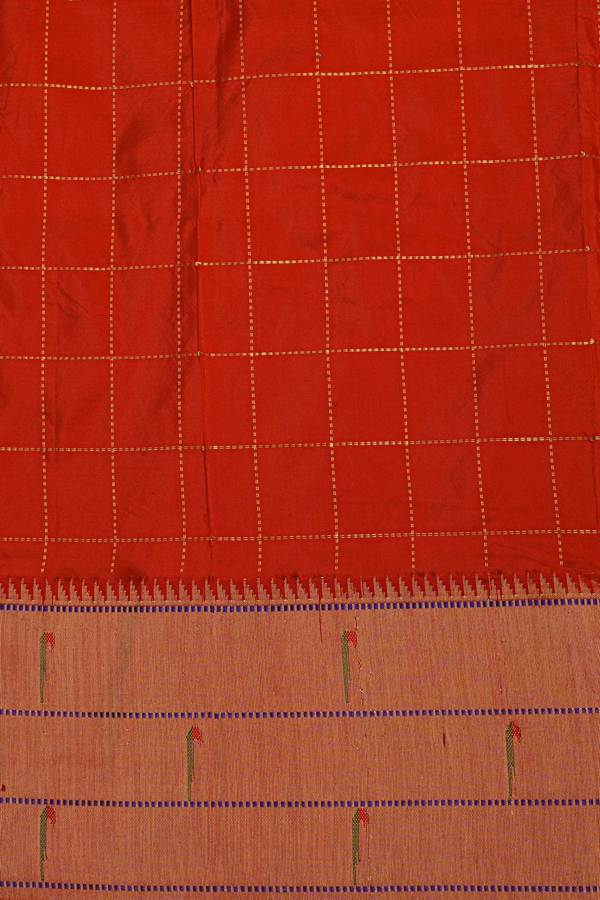Paithani Silk Peacock Blue Saree