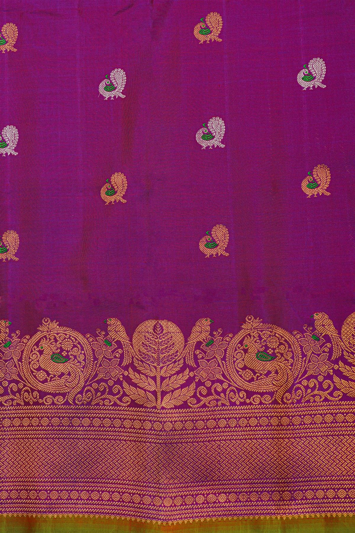 Gadwal Silk Red Saree