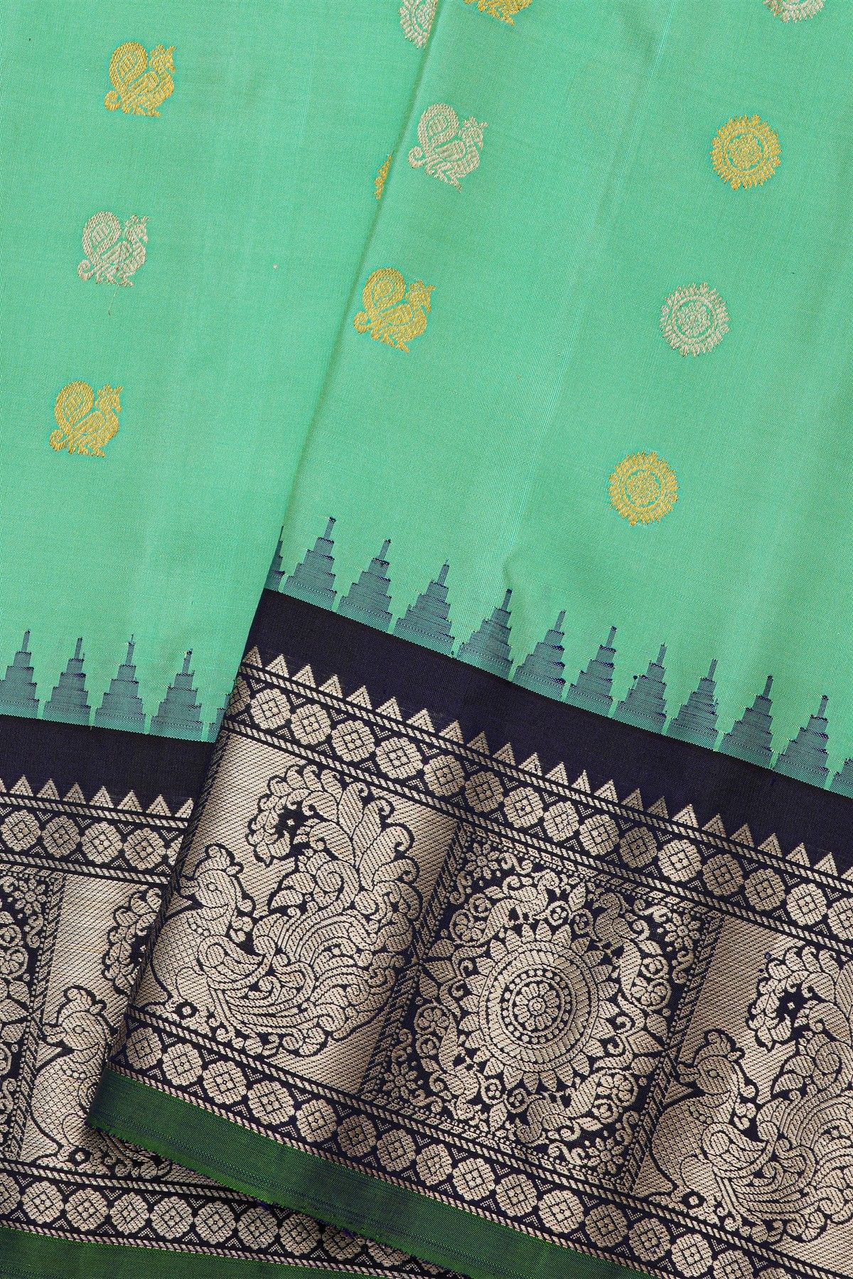 Gadwal Silk Sea Green Saree