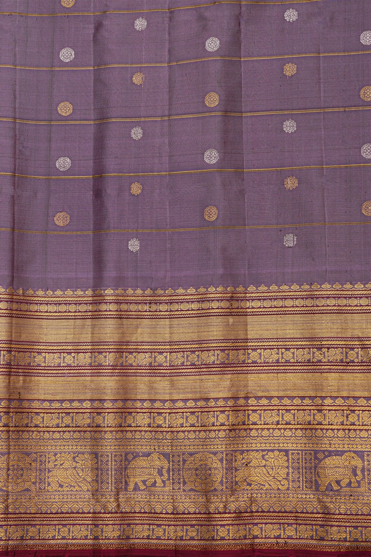 Gadwal Silk Brown Saree