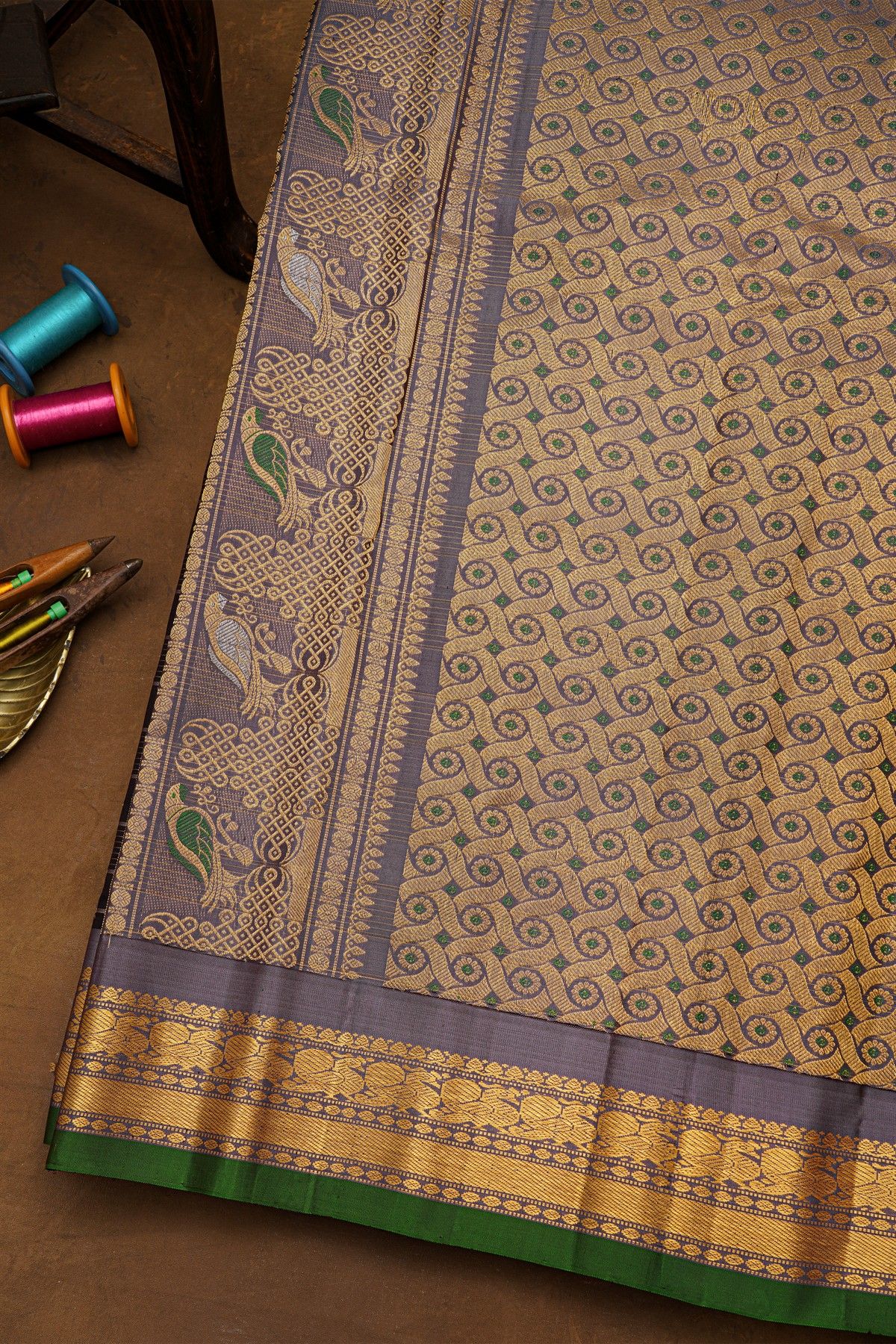 Gadwal Silk Black Saree