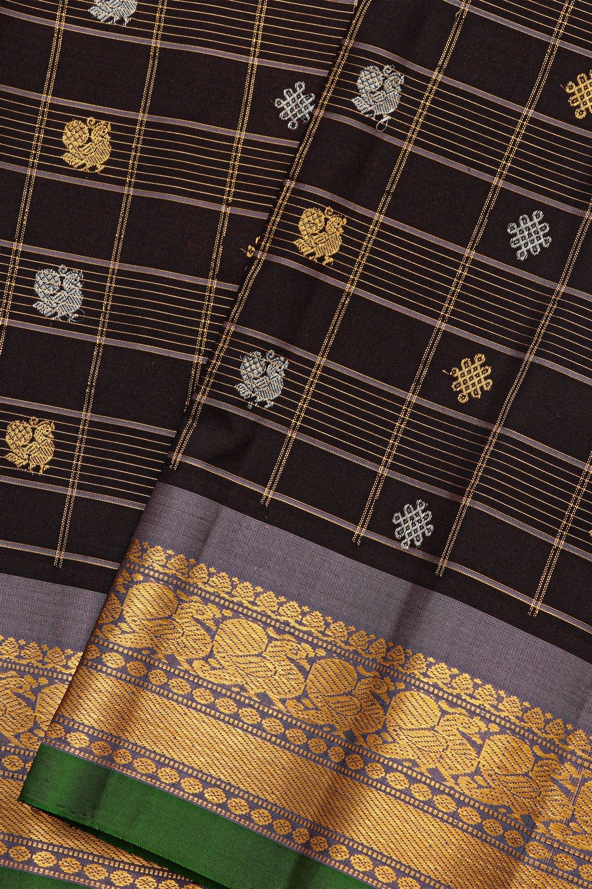 Gadwal Silk Black Saree