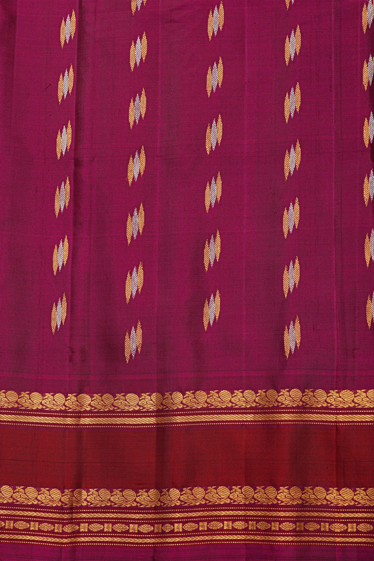 Gadwal Silk Dark Brown Saree