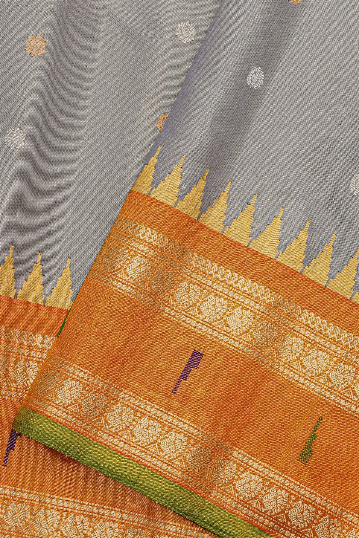 Gadwal Silk Grey Saree
