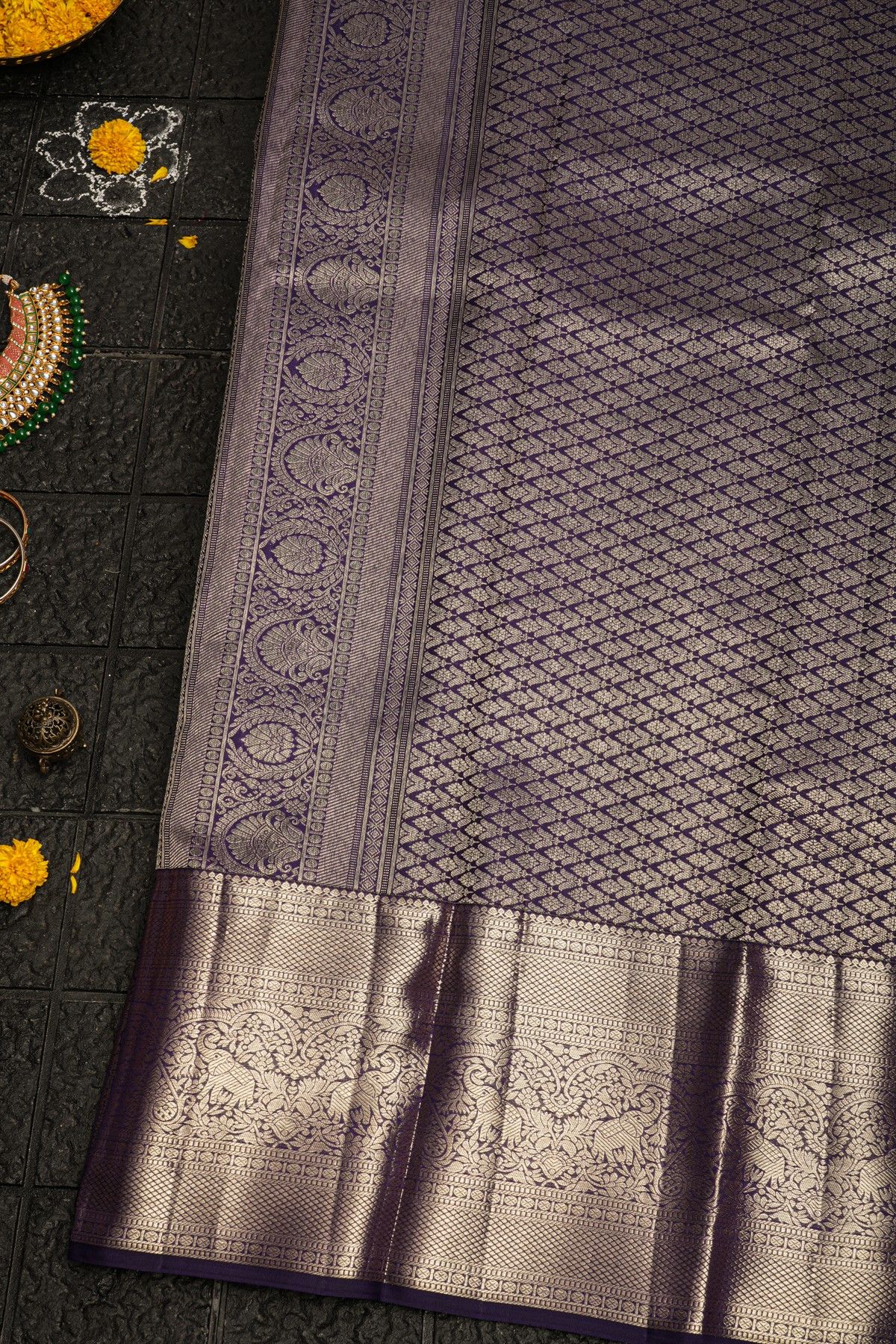 Kancheepuram Silk Sky Blue Saree