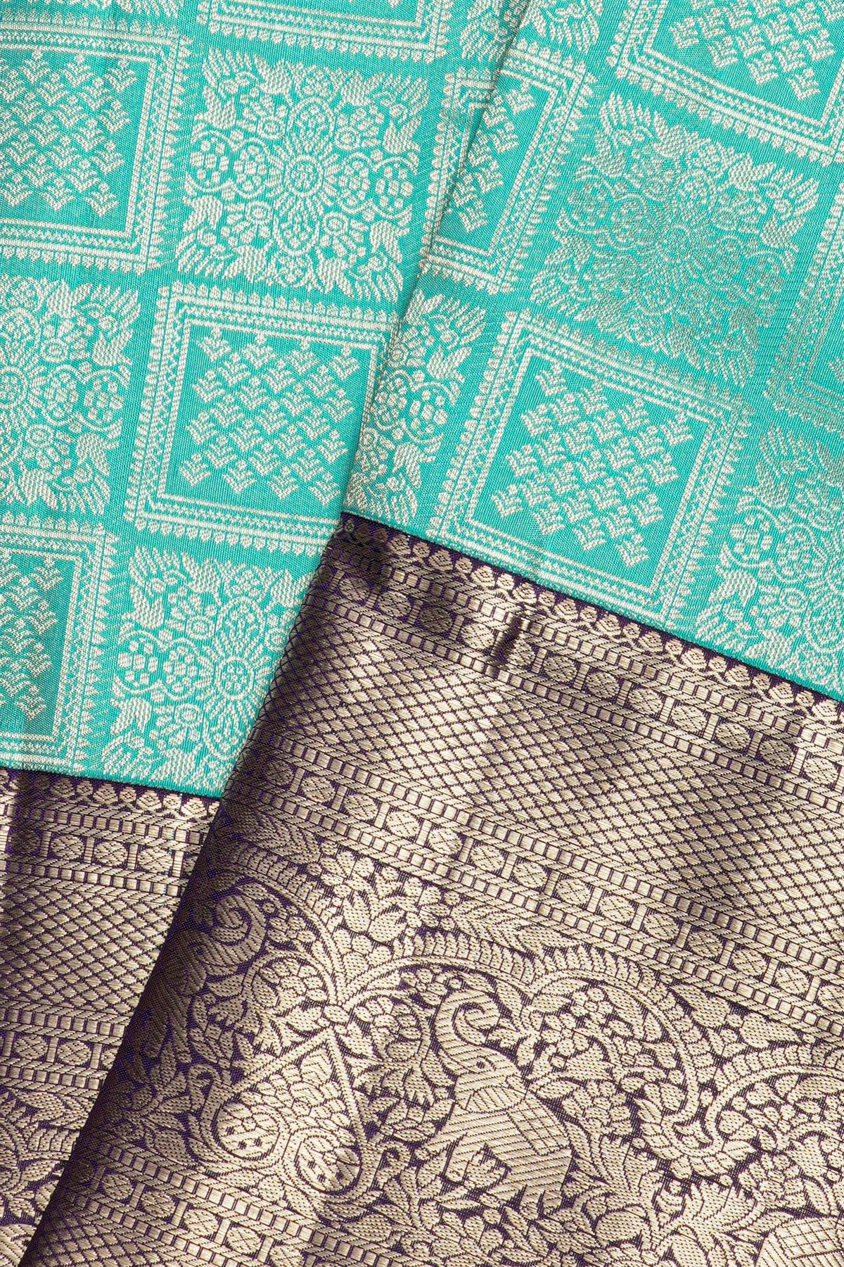 Kancheepuram Silk Sky Blue Saree