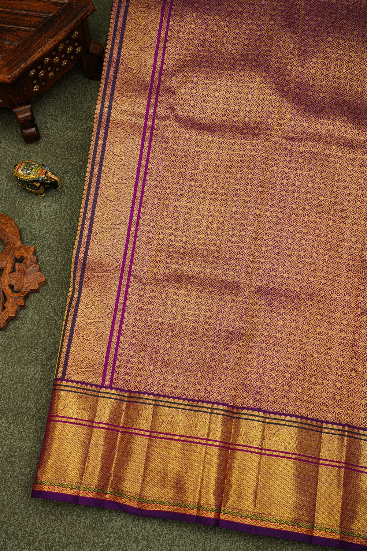 Kanchipuram Silk Purple Saree