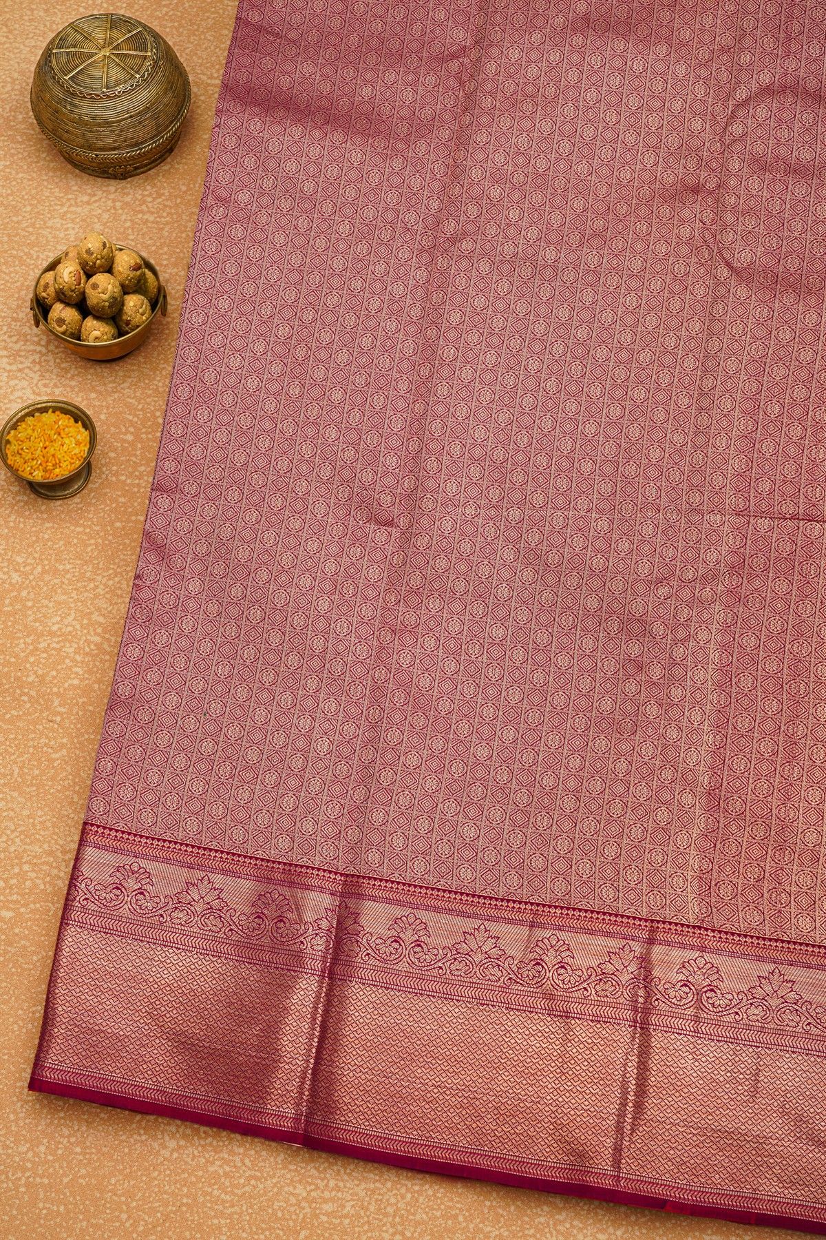 Kancheepuram Silk Dark Brown Saree