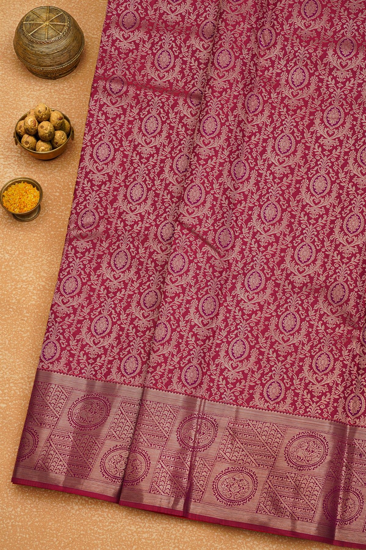Kancheepuram Silk Magenta Saree