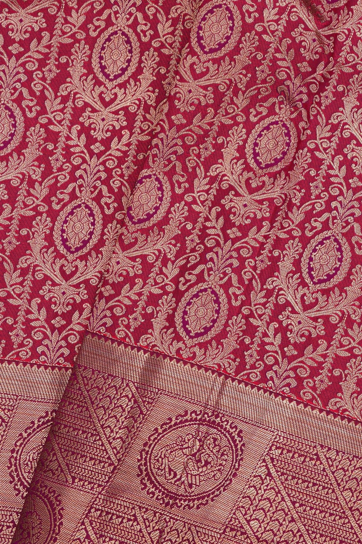 Kancheepuram Silk Magenta Saree