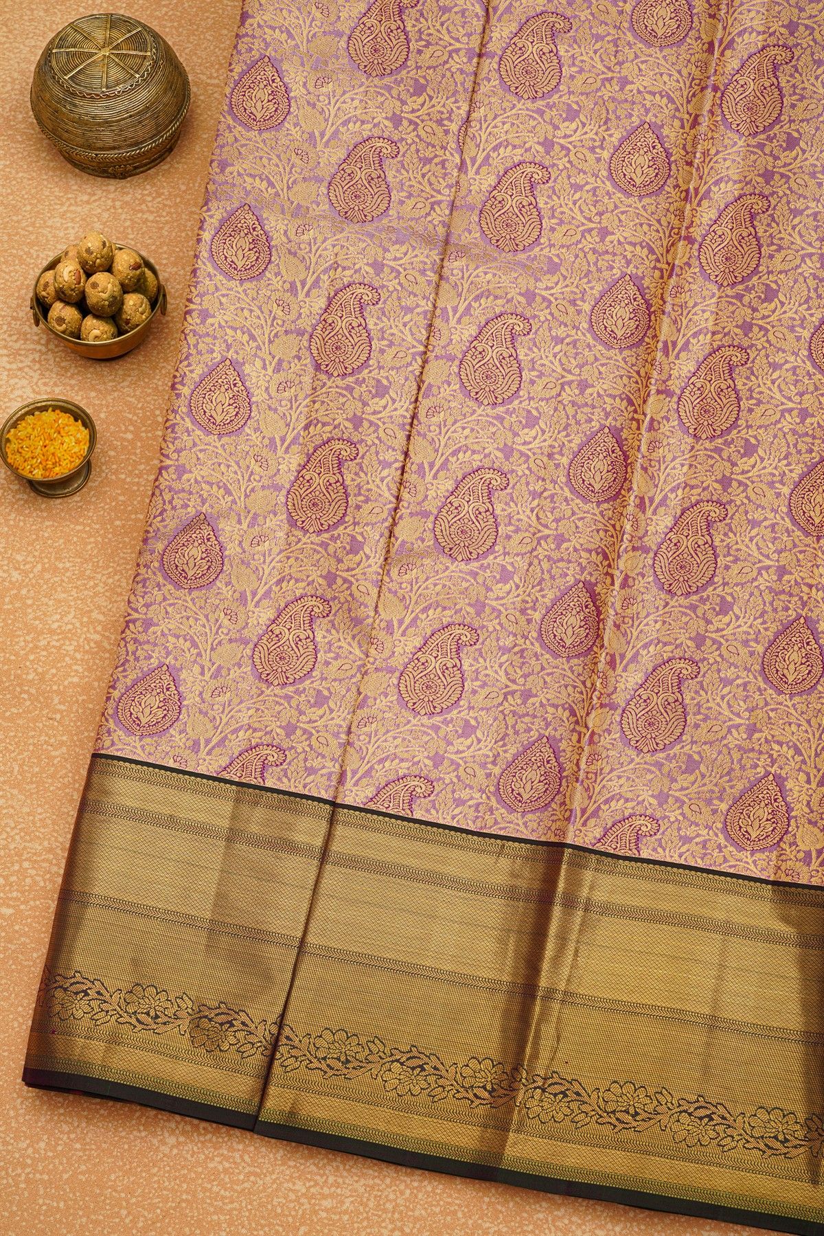 Kancheepuram Silk Lavender Saree