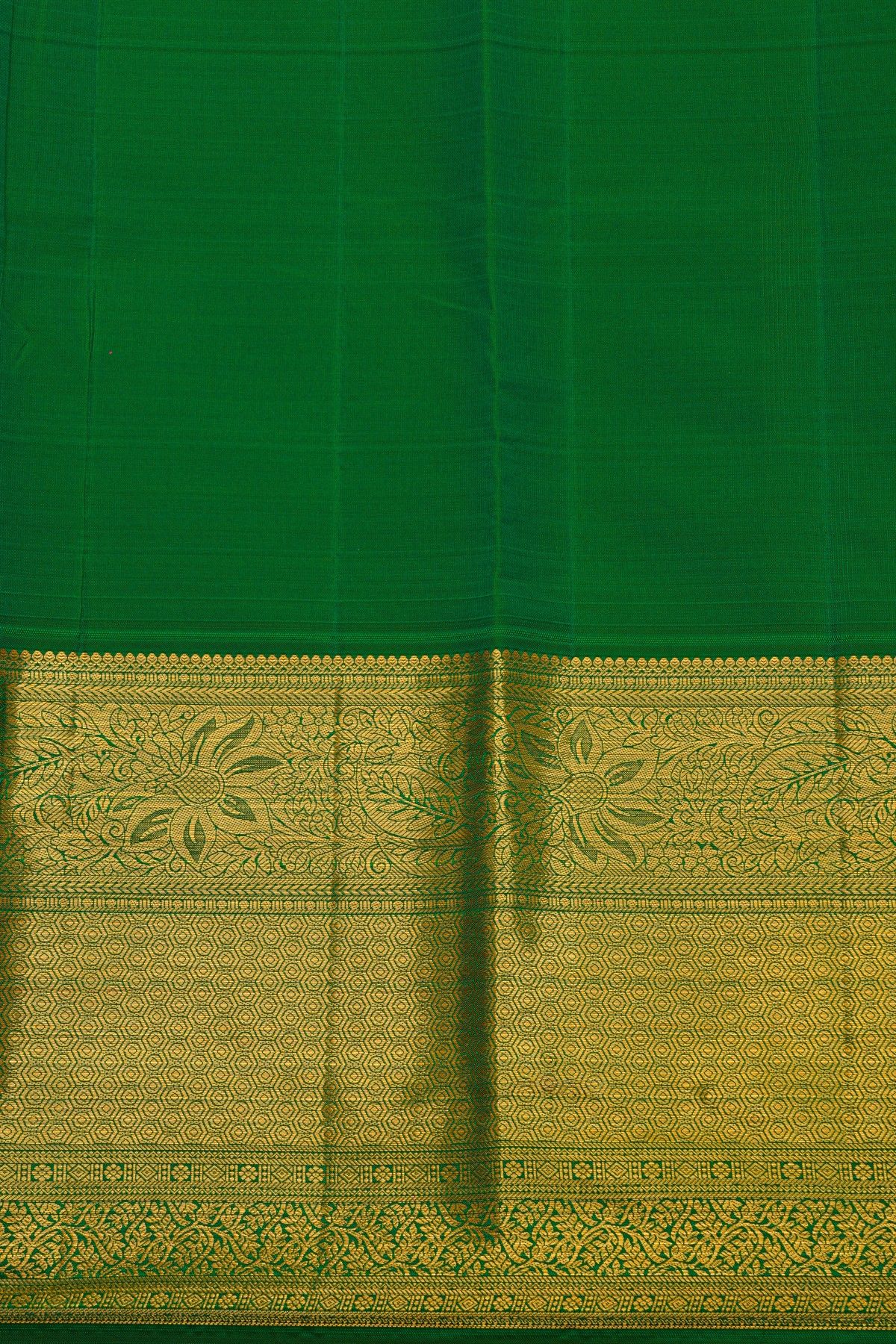 Kancheepuram Silk Bottle Green Saree