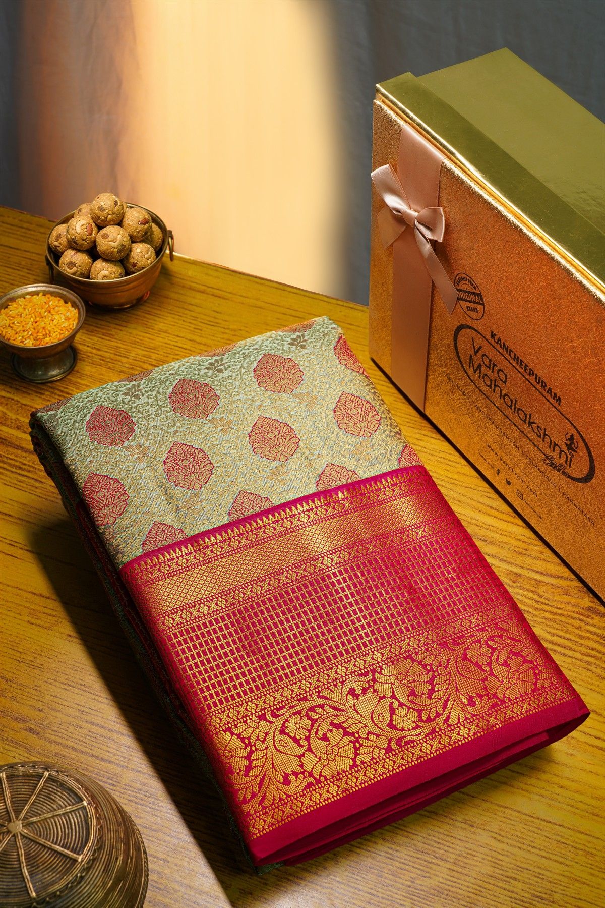 Kancheepuram Silk Dual Colour Saree