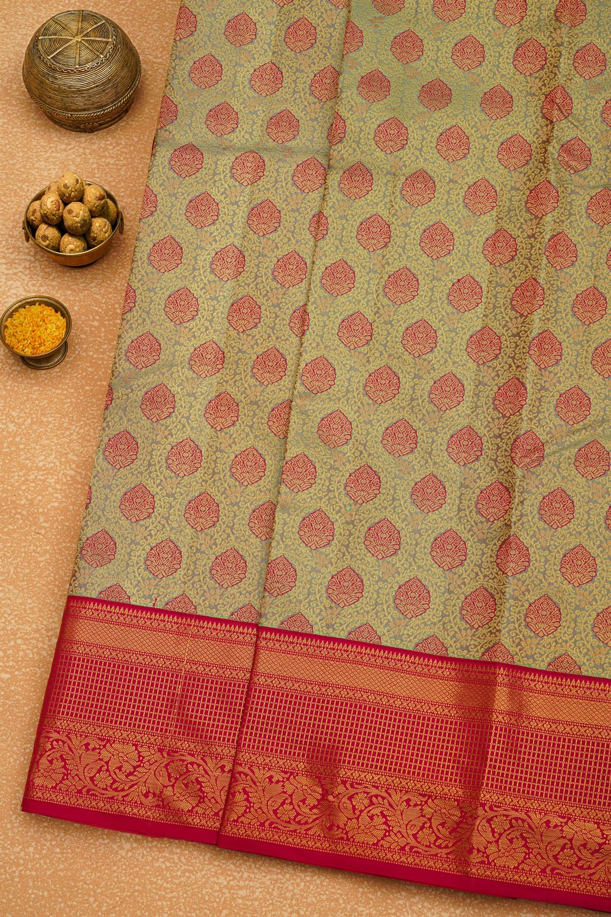 Kancheepuram Silk Dual Colour Saree