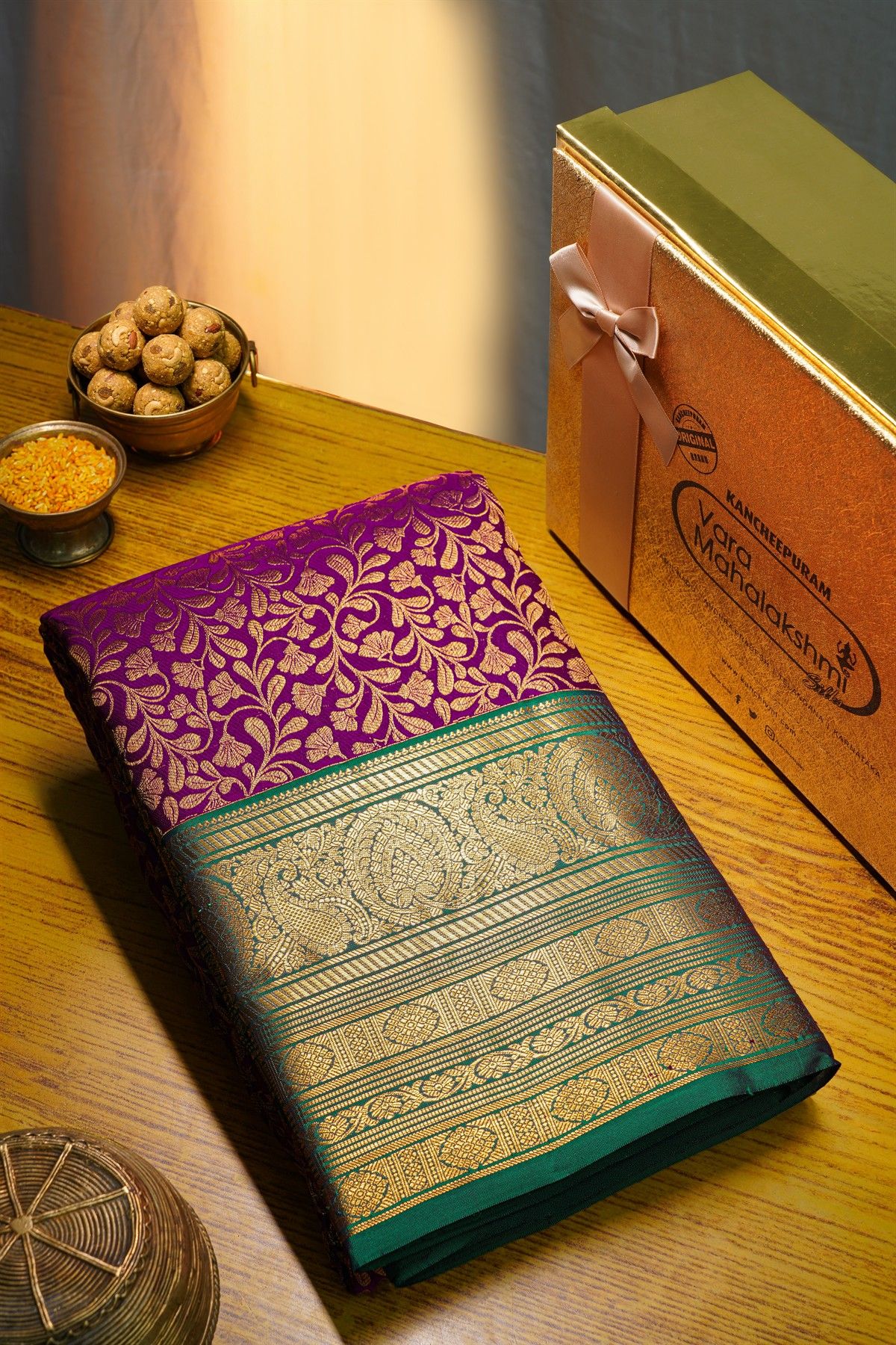 Kancheepuram Silk Magenta Saree