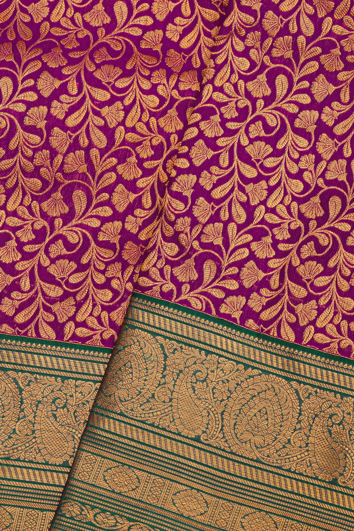 Kancheepuram Silk Magenta Saree