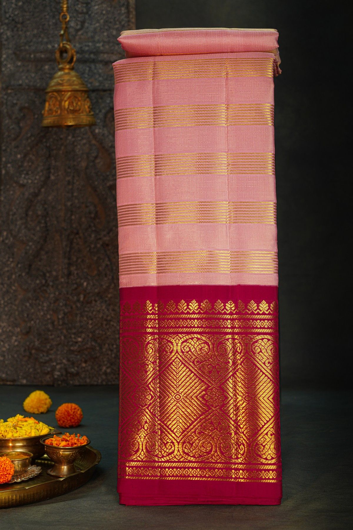 Kancheepuram Silk Light Pink Saree