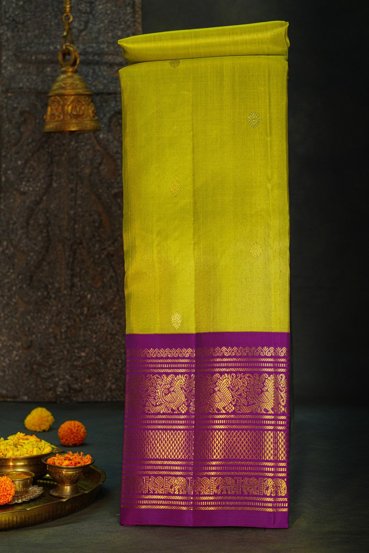 Kancheepuram Silk Green Saree