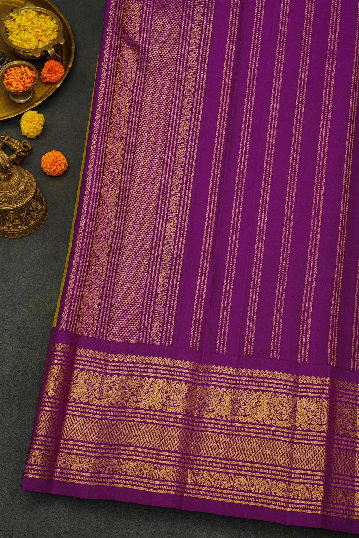 Kancheepuram Silk Green Saree