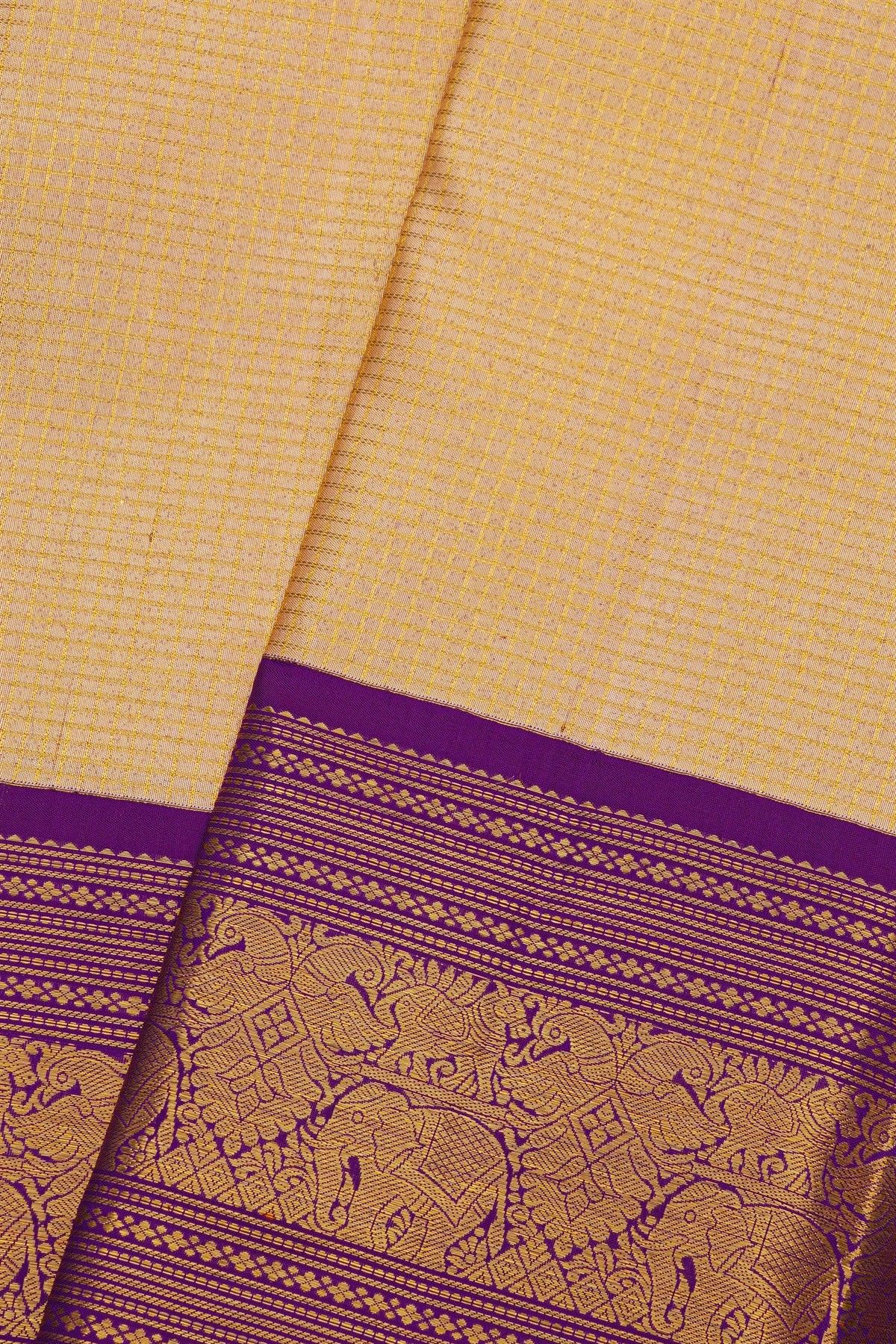 Kancheepuram Silk Cream Saree