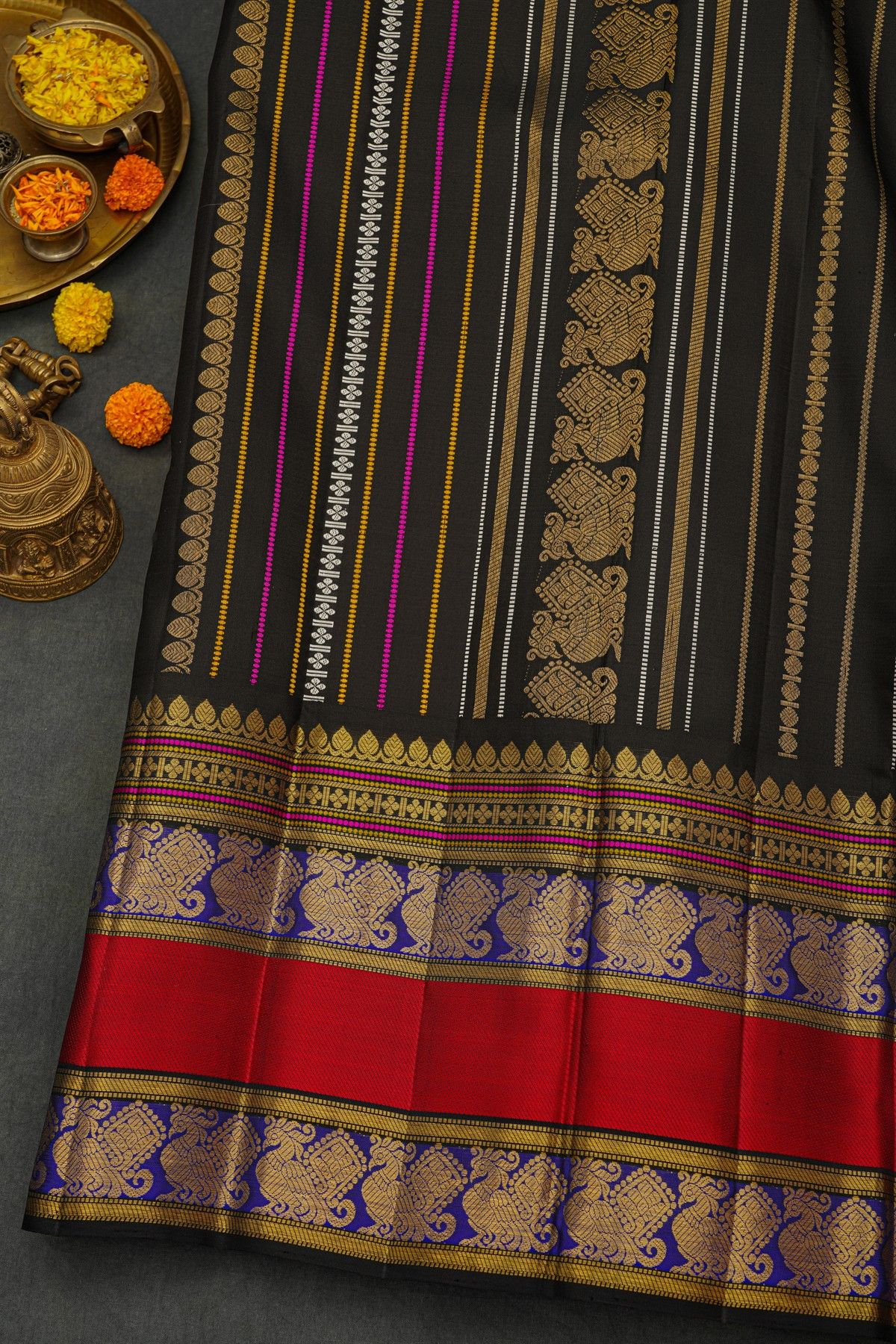 Kancheepuram Silk Off White Saree