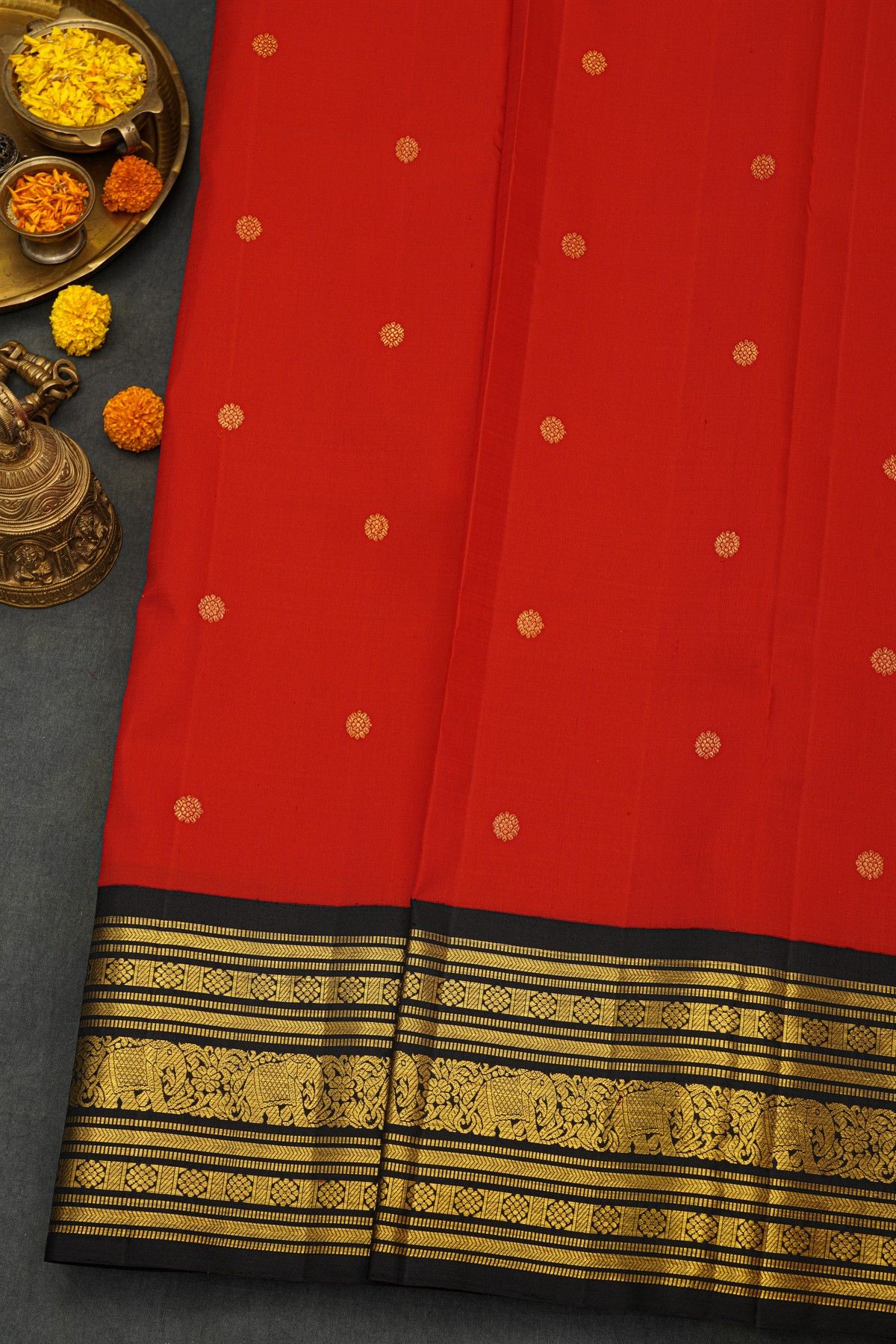 Kancheepuram Silk Red Saree