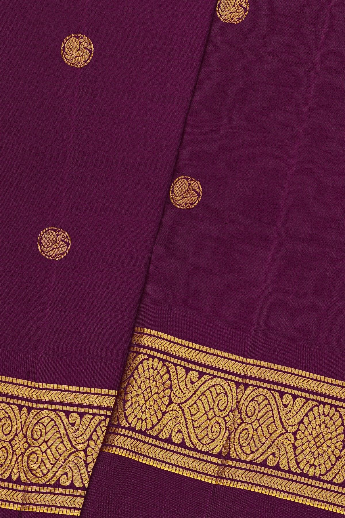 Kancheepuram Silk Wine Saree