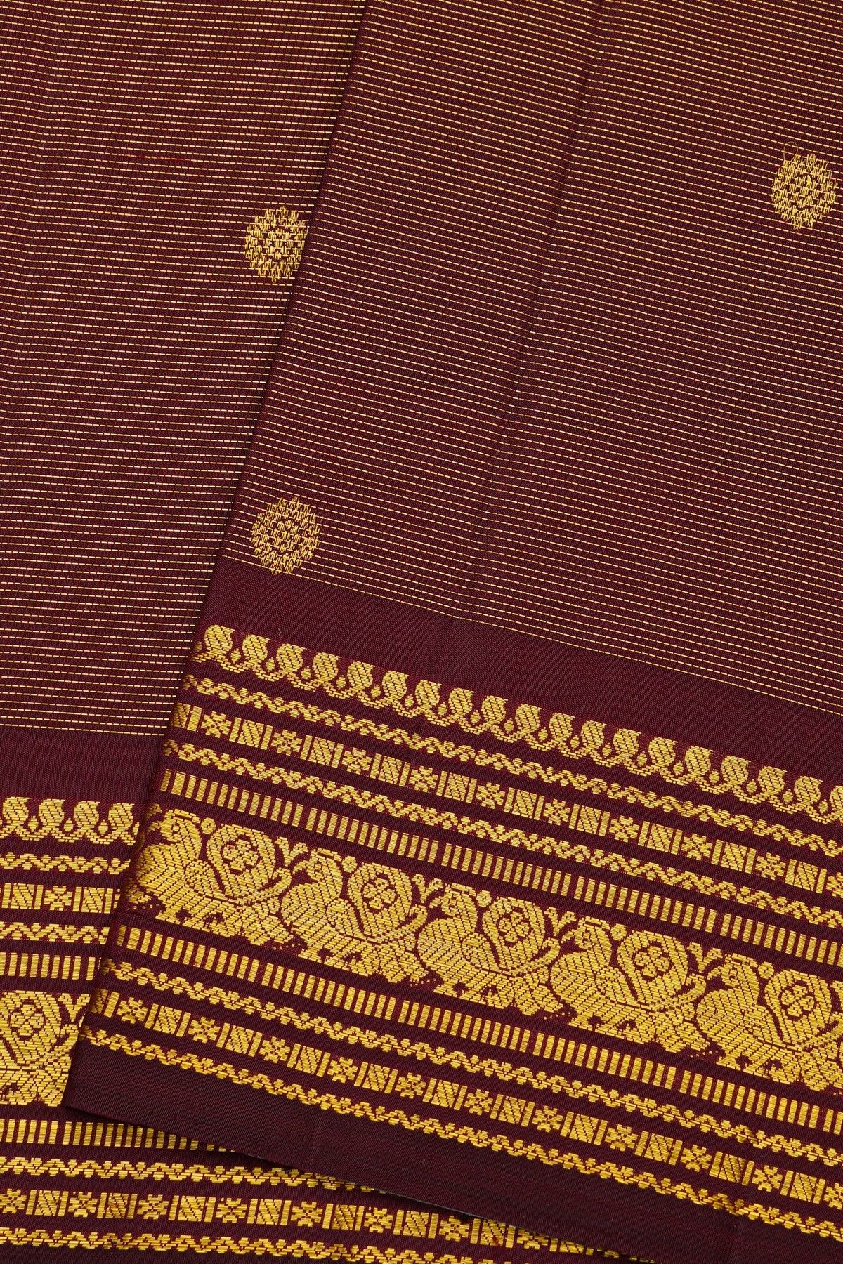 Kancheepuram Silk Wine Saree