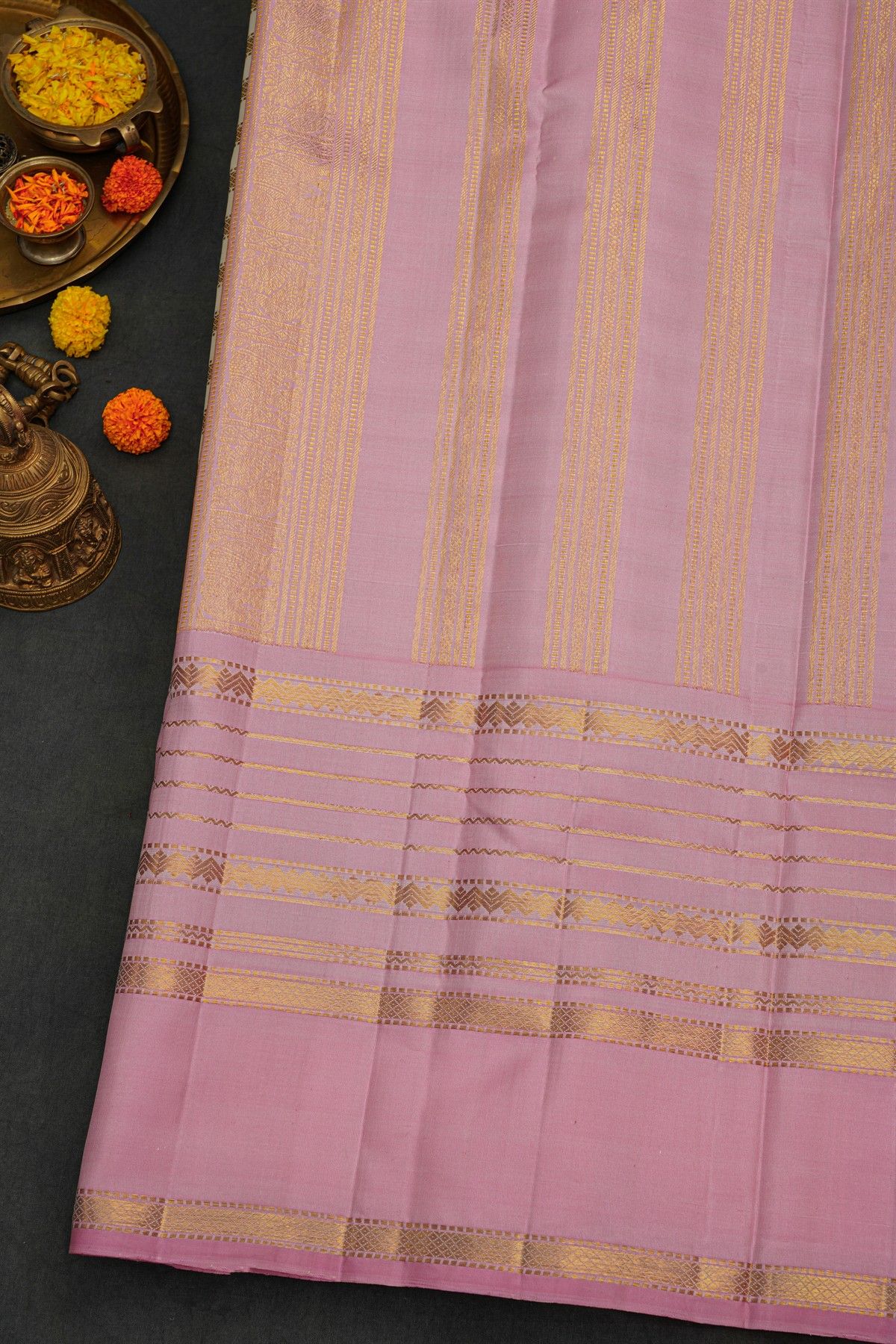 Kancheepuram Silk Off White Saree