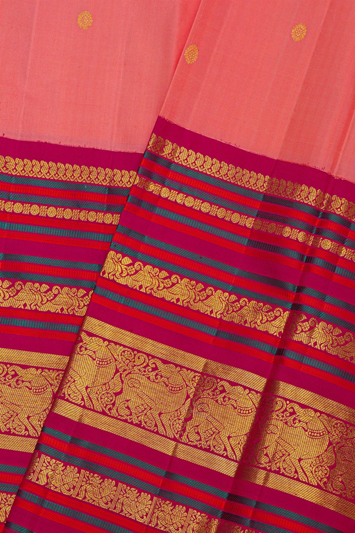 Kanchipuram Silk Pink Saree
