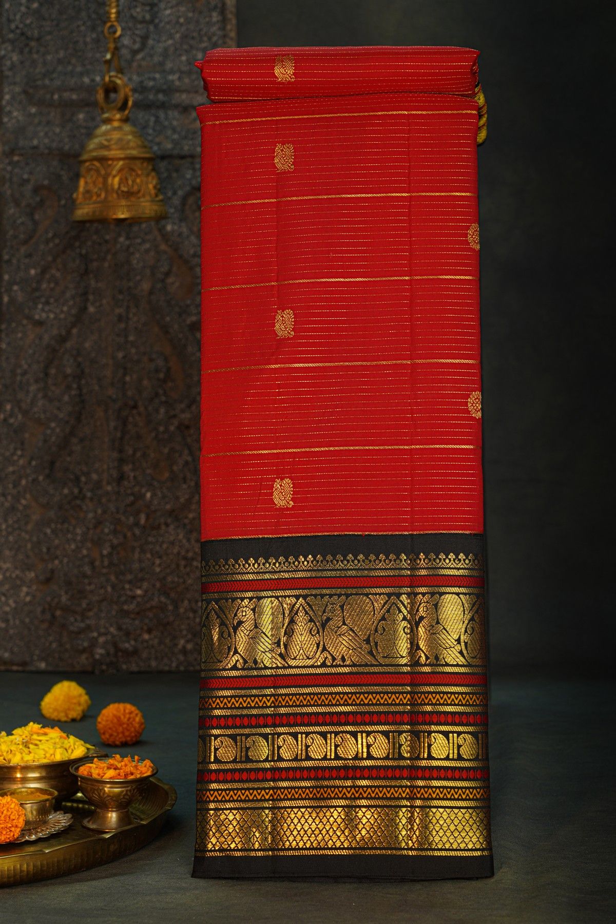 Kancheepuram Silk Red Saree