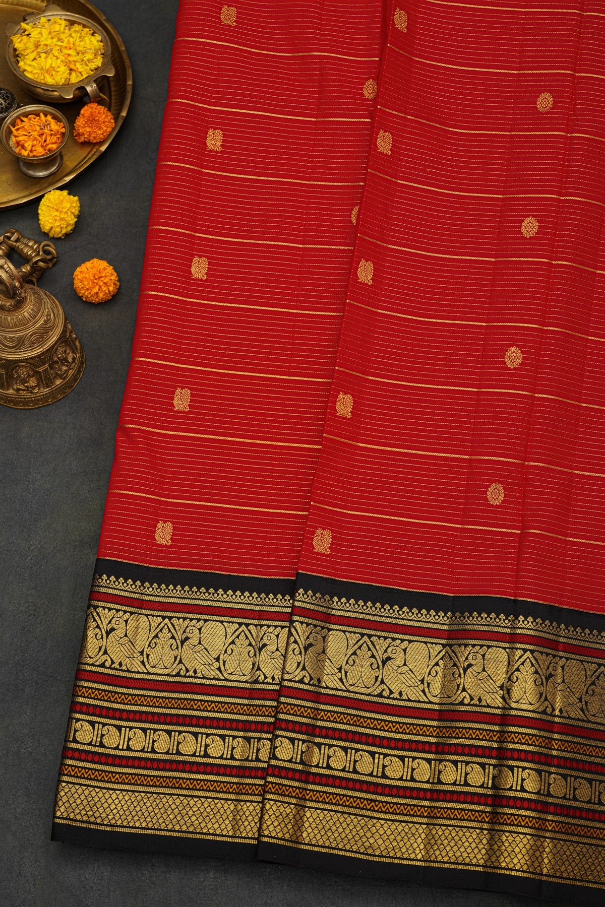 Kancheepuram Silk Red Saree