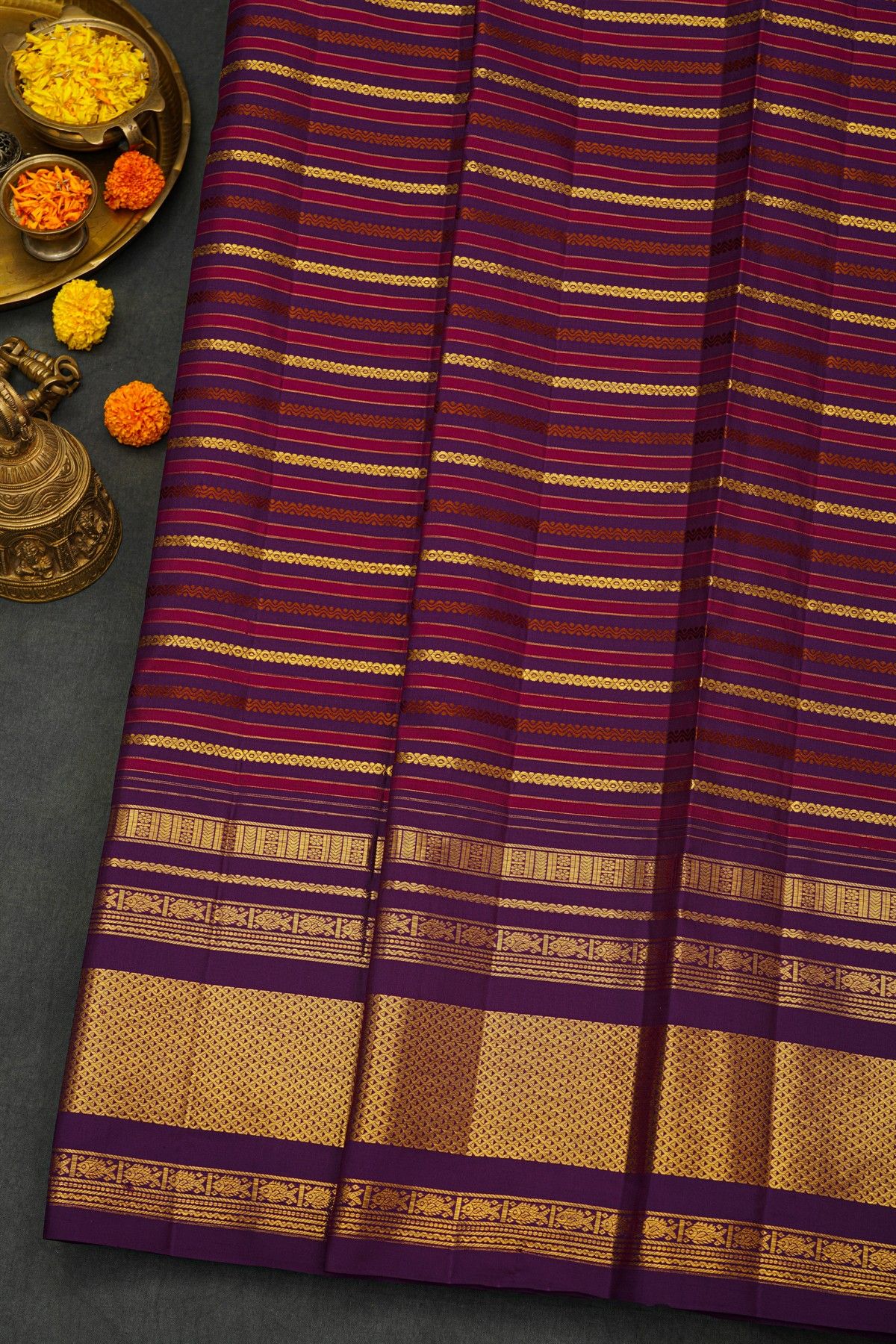 Kancheepuram Silk Multi-Colour Saree