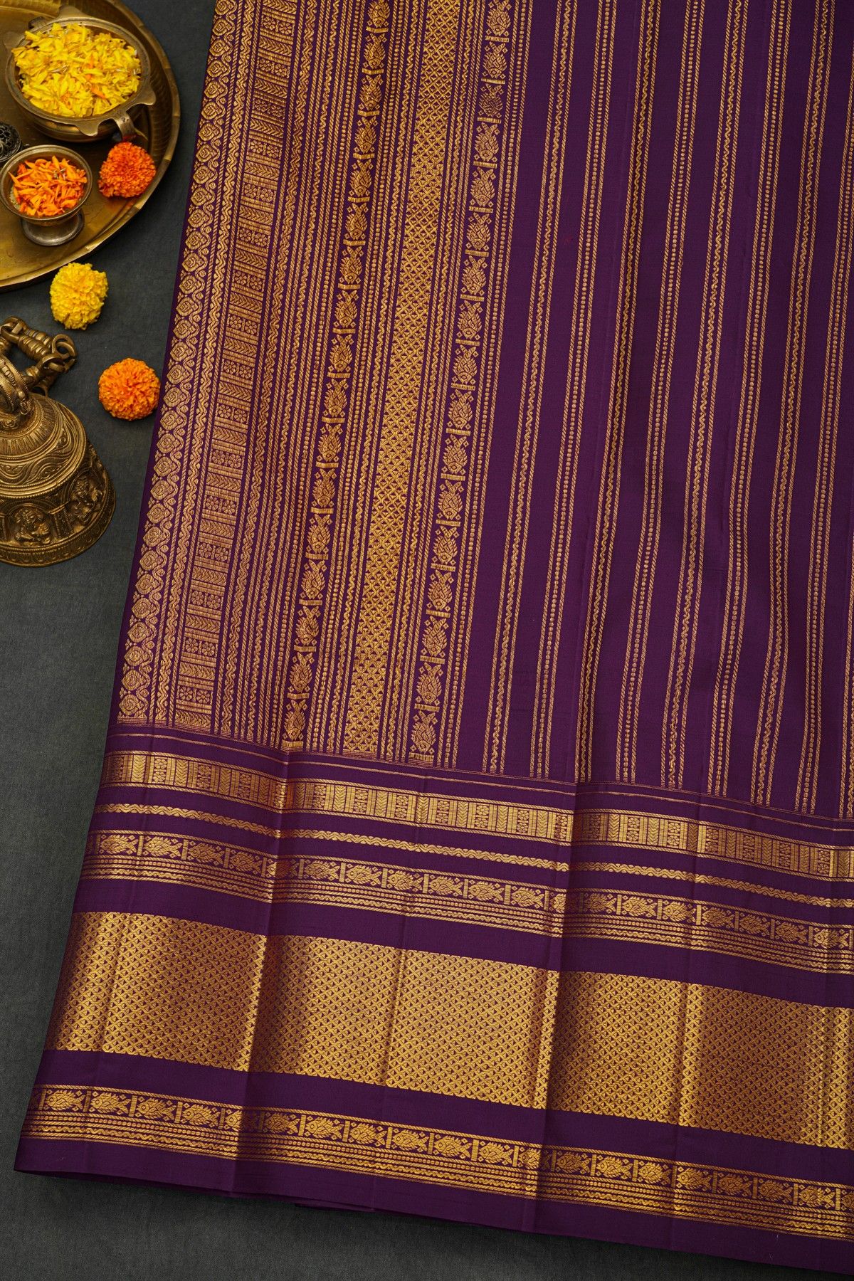 Kancheepuram Silk Multi-Colour Saree
