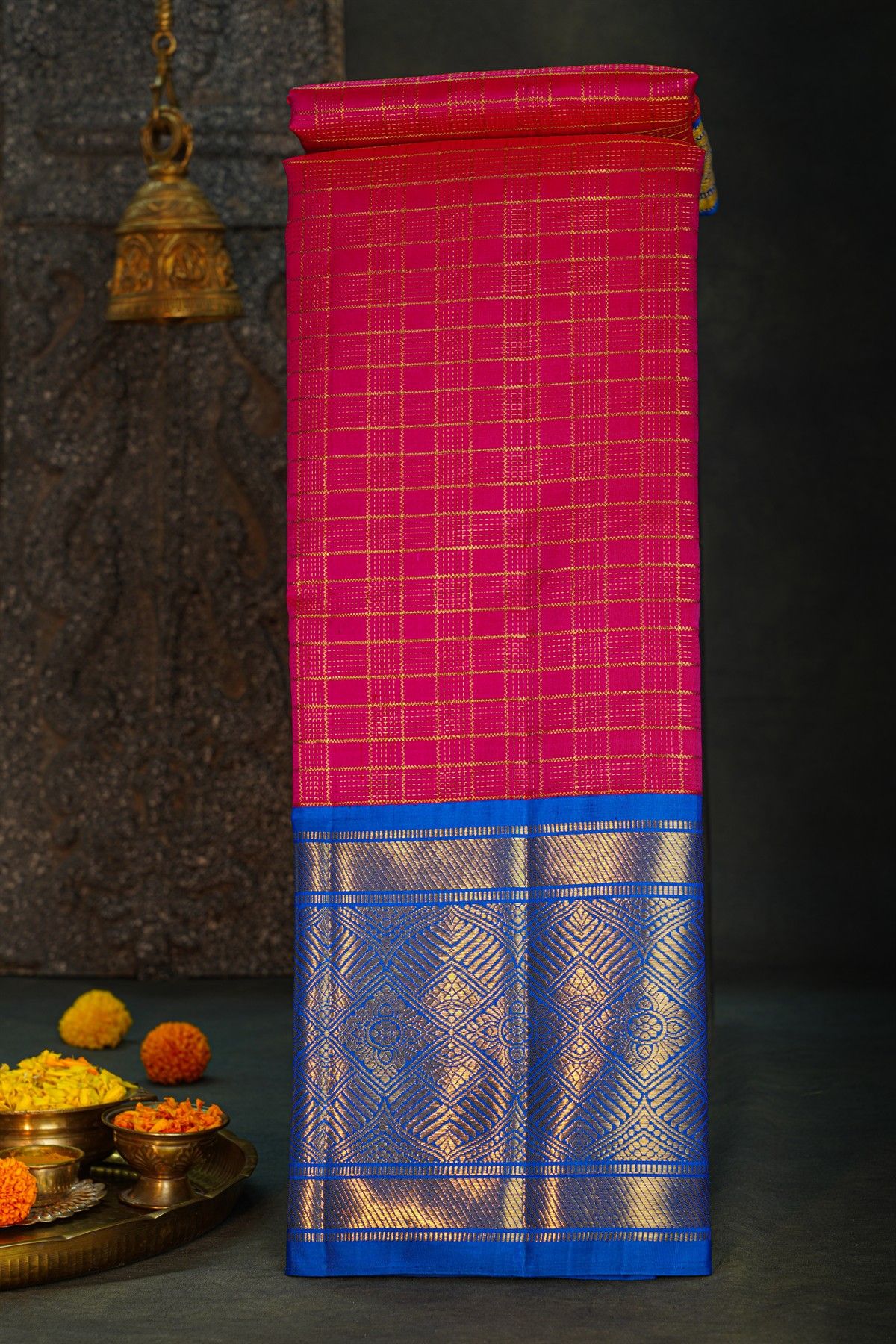 Kancheepuram Silk Magenta Saree