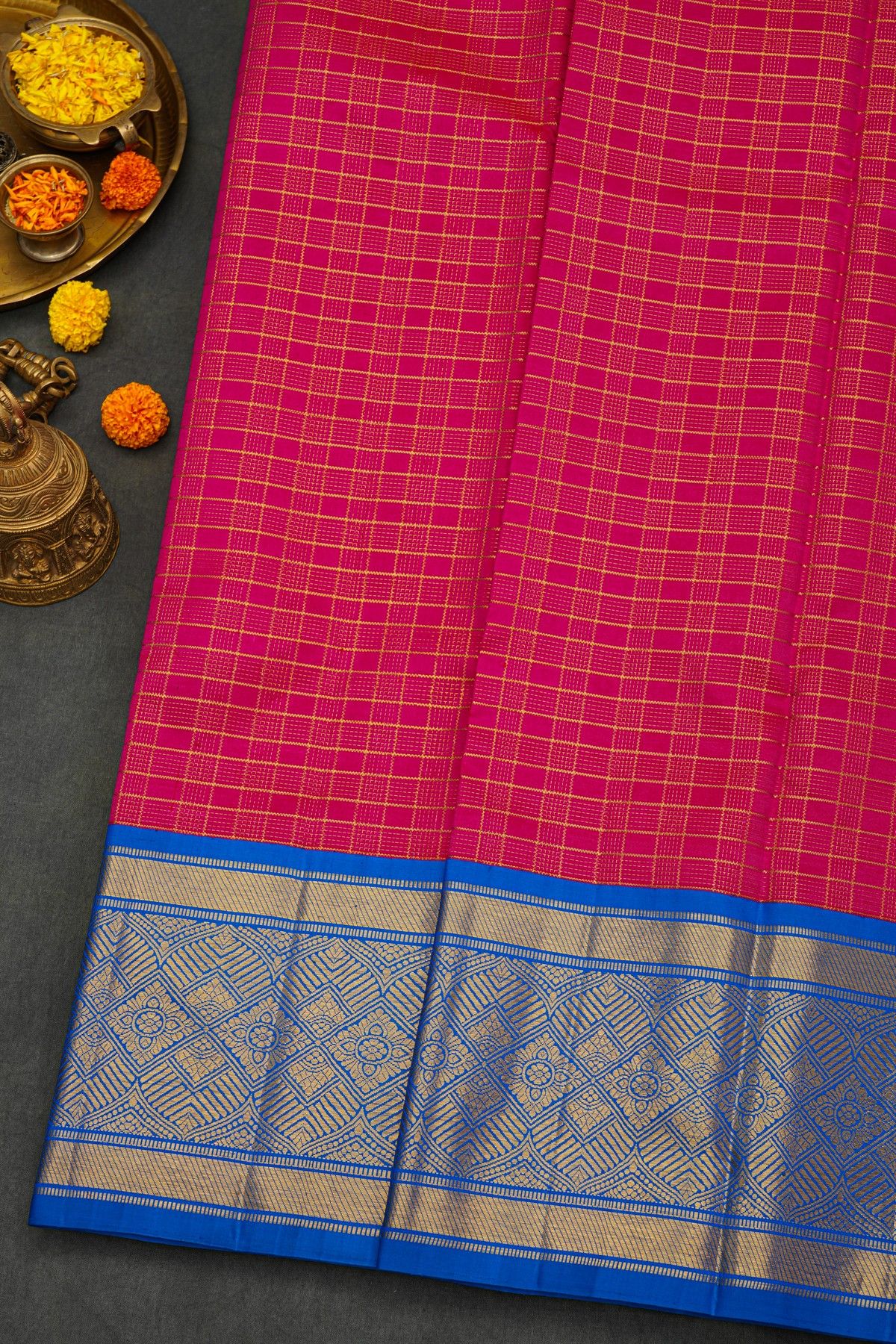 Kancheepuram Silk Magenta Saree