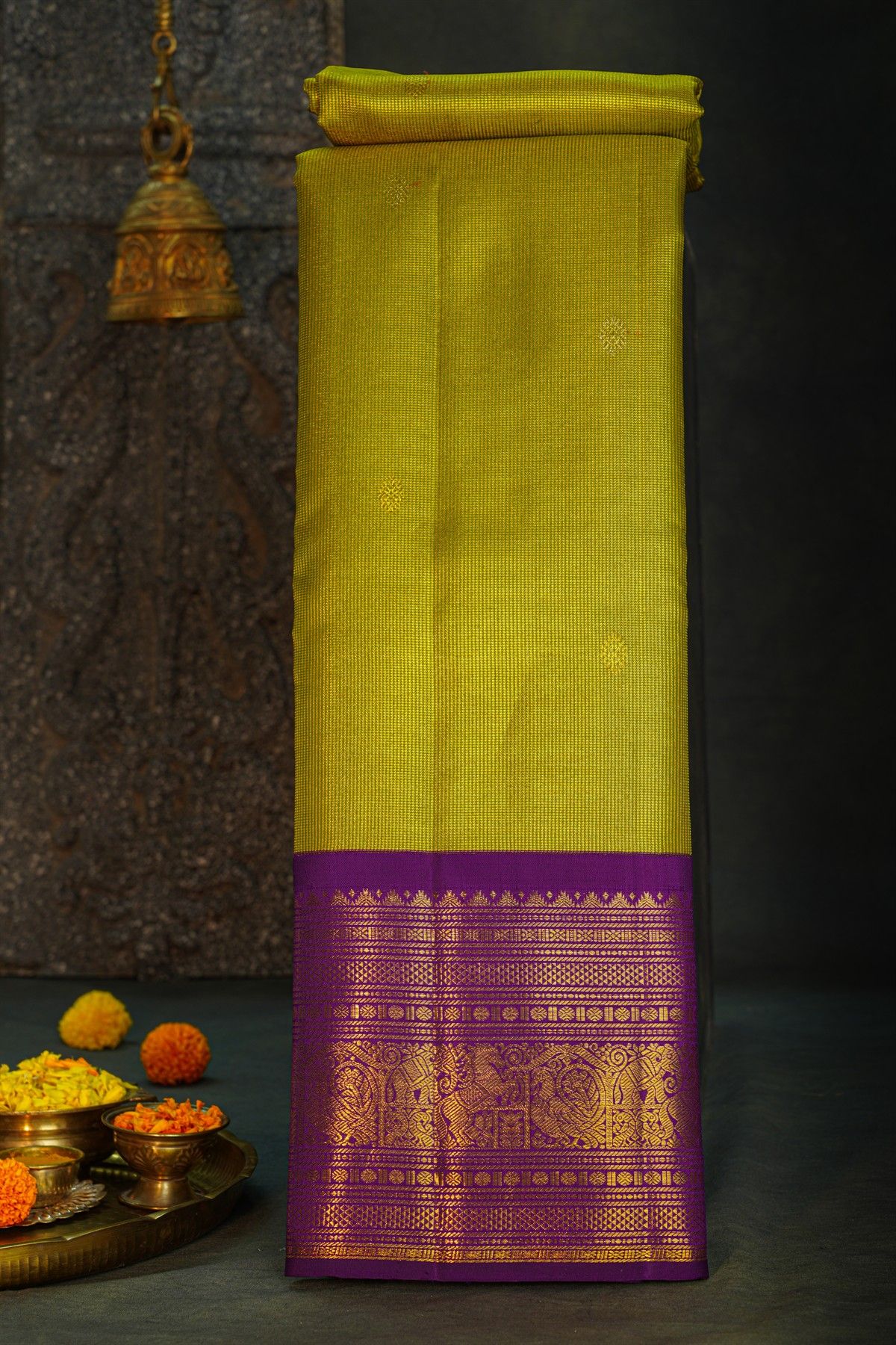 Kancheepuram Silk Green Saree