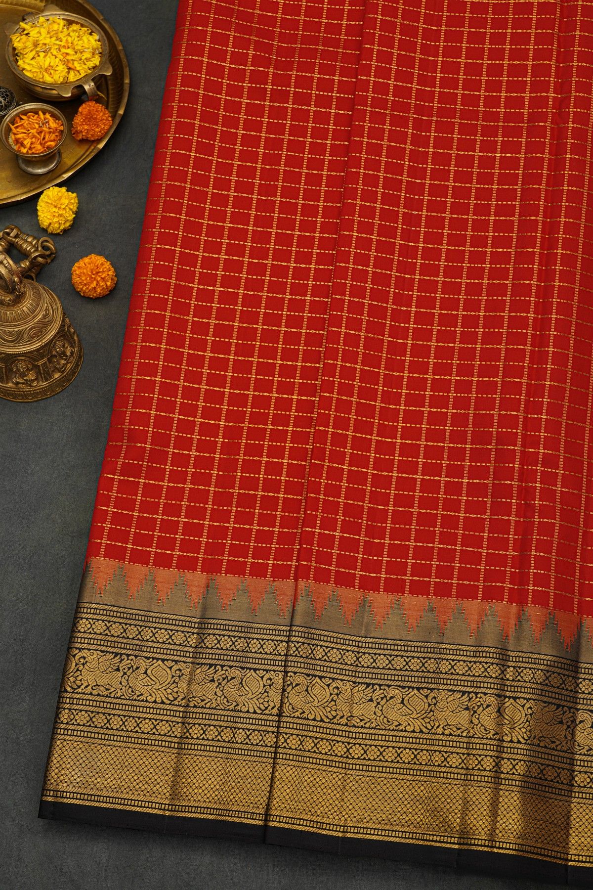 Kancheepuram Silk Red Saree