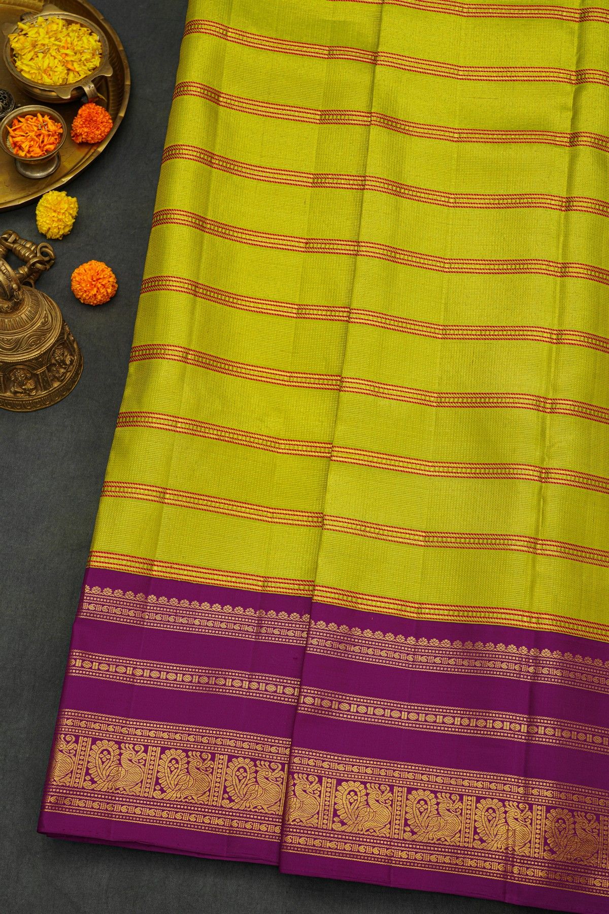 Kancheepuram Silk Green Saree