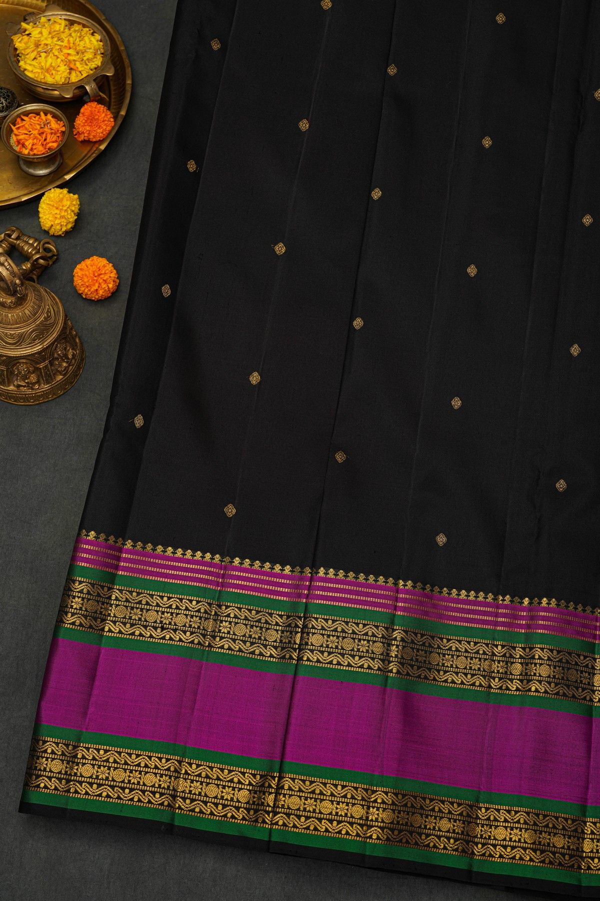 Kancheepuram Silk Black Saree