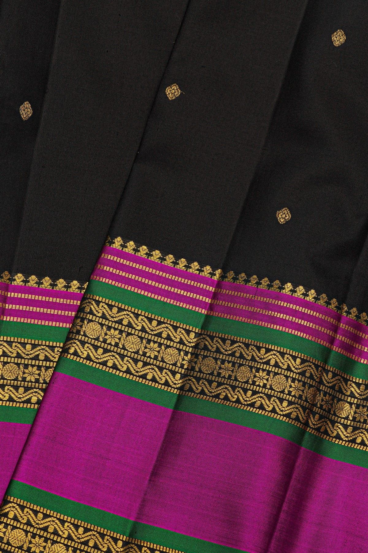 Kancheepuram Silk Black Saree