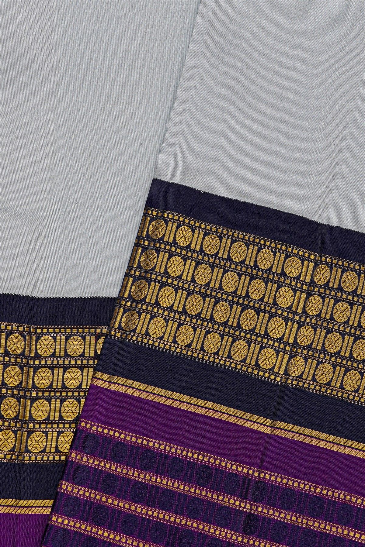 Kancheepuram Silk Off White Saree