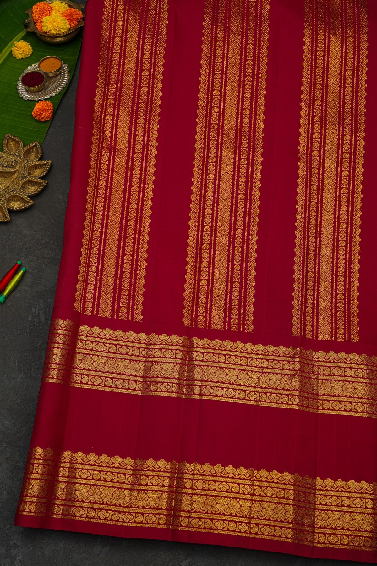 Kanchipuram Silk Cream Saree