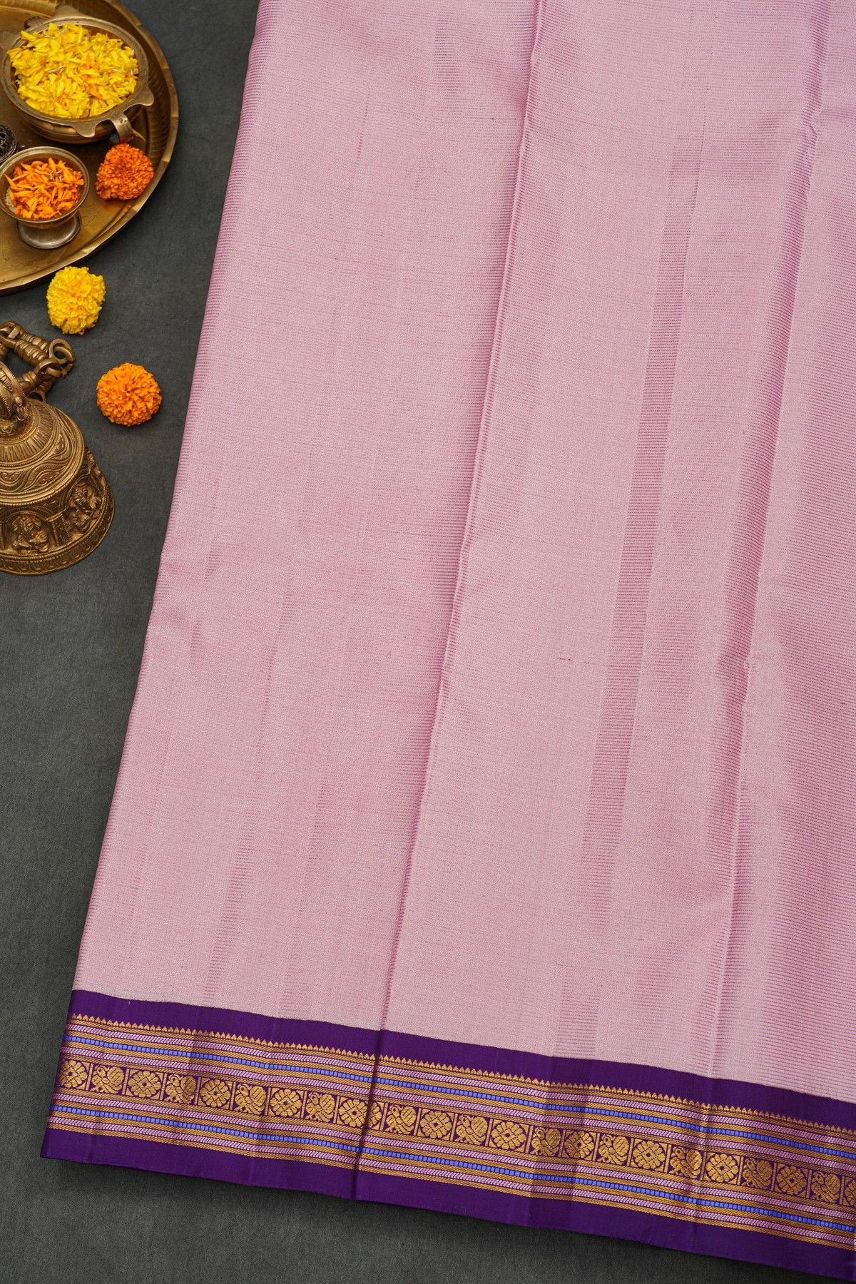 Kancheepuram Silk Lavender Saree