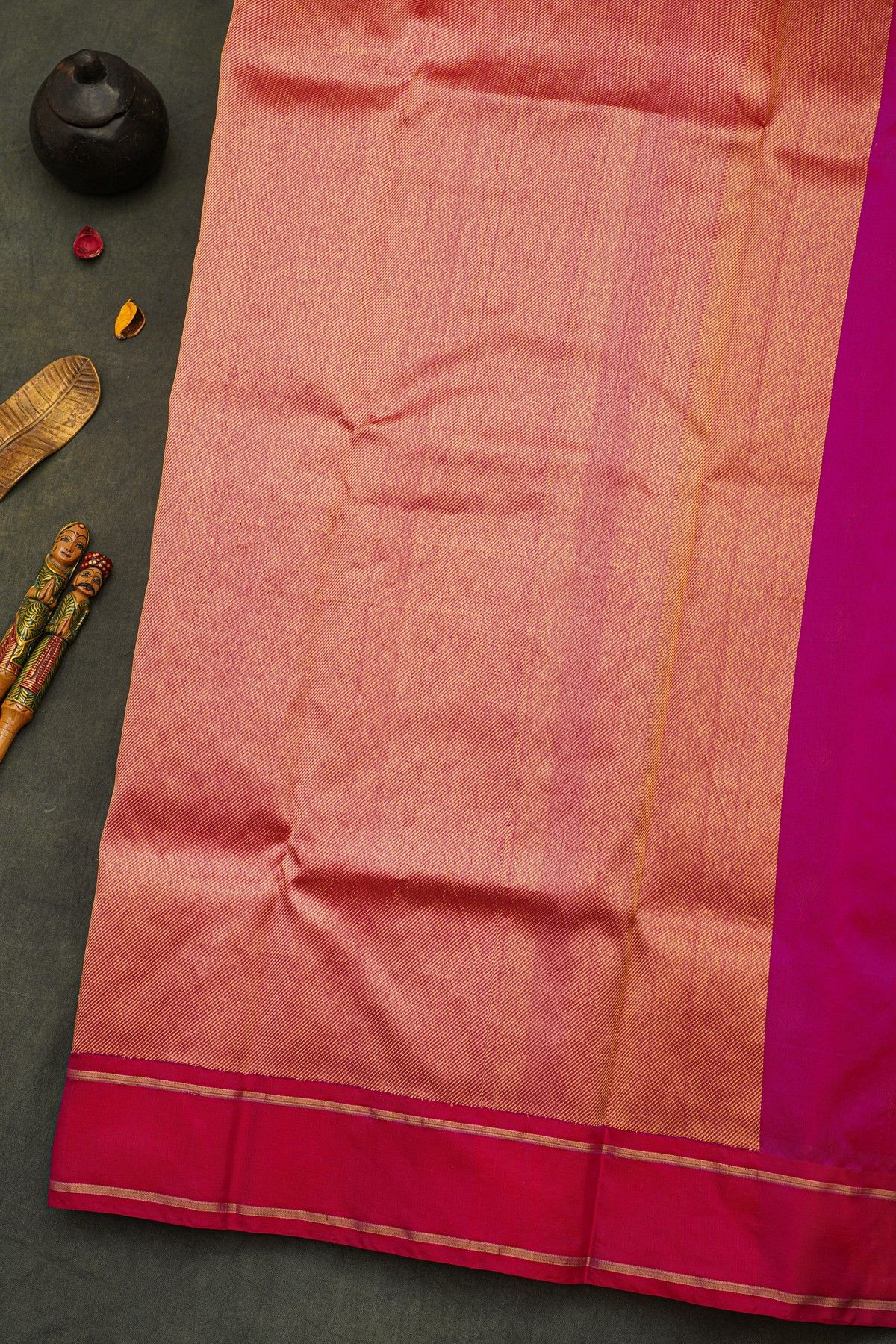 Chanderi Silk Magenta Saree
