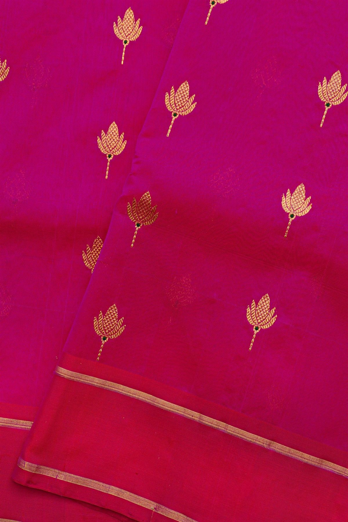 Chanderi Silk Magenta Saree